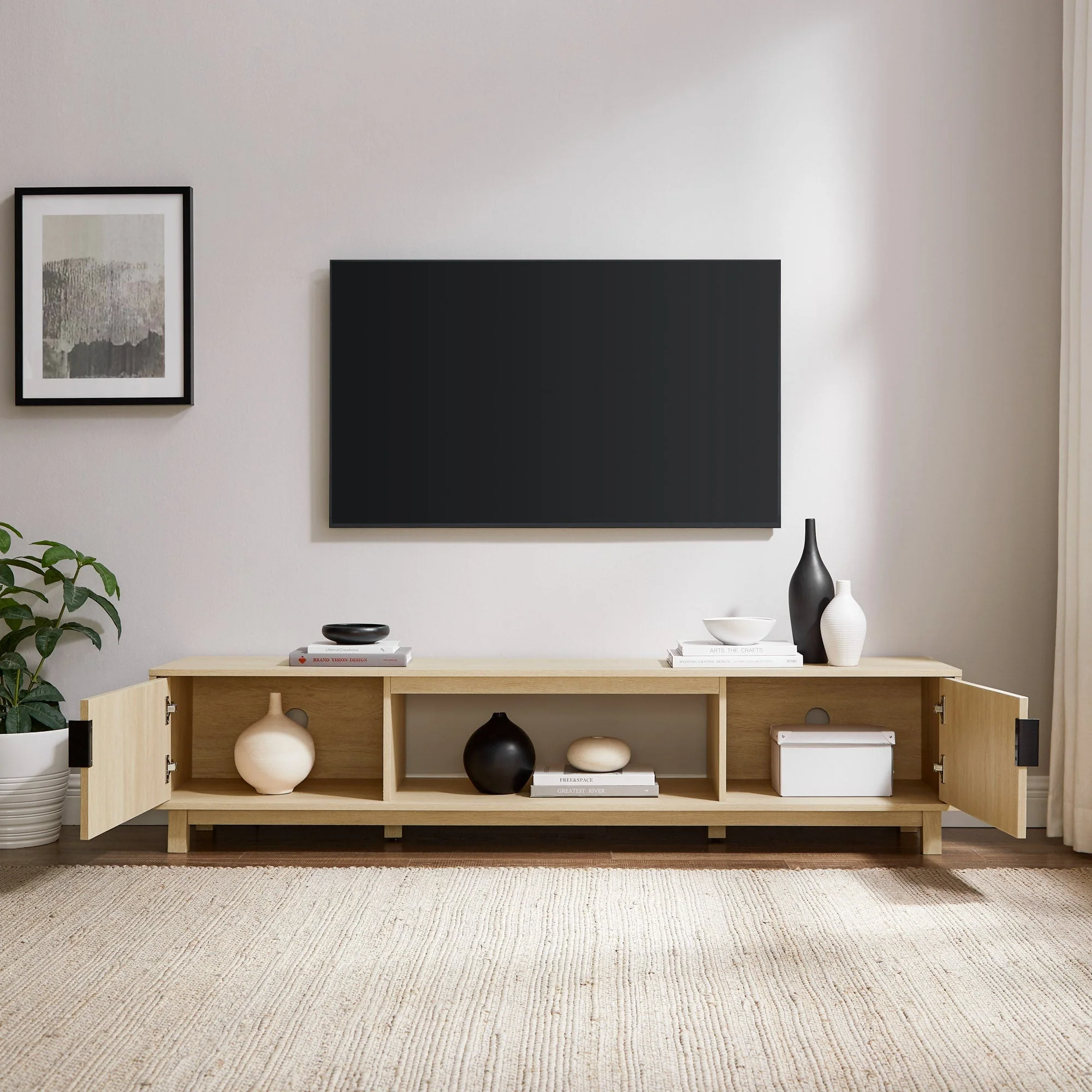 Reema Arundo Scandinavian Reeded TV Stand