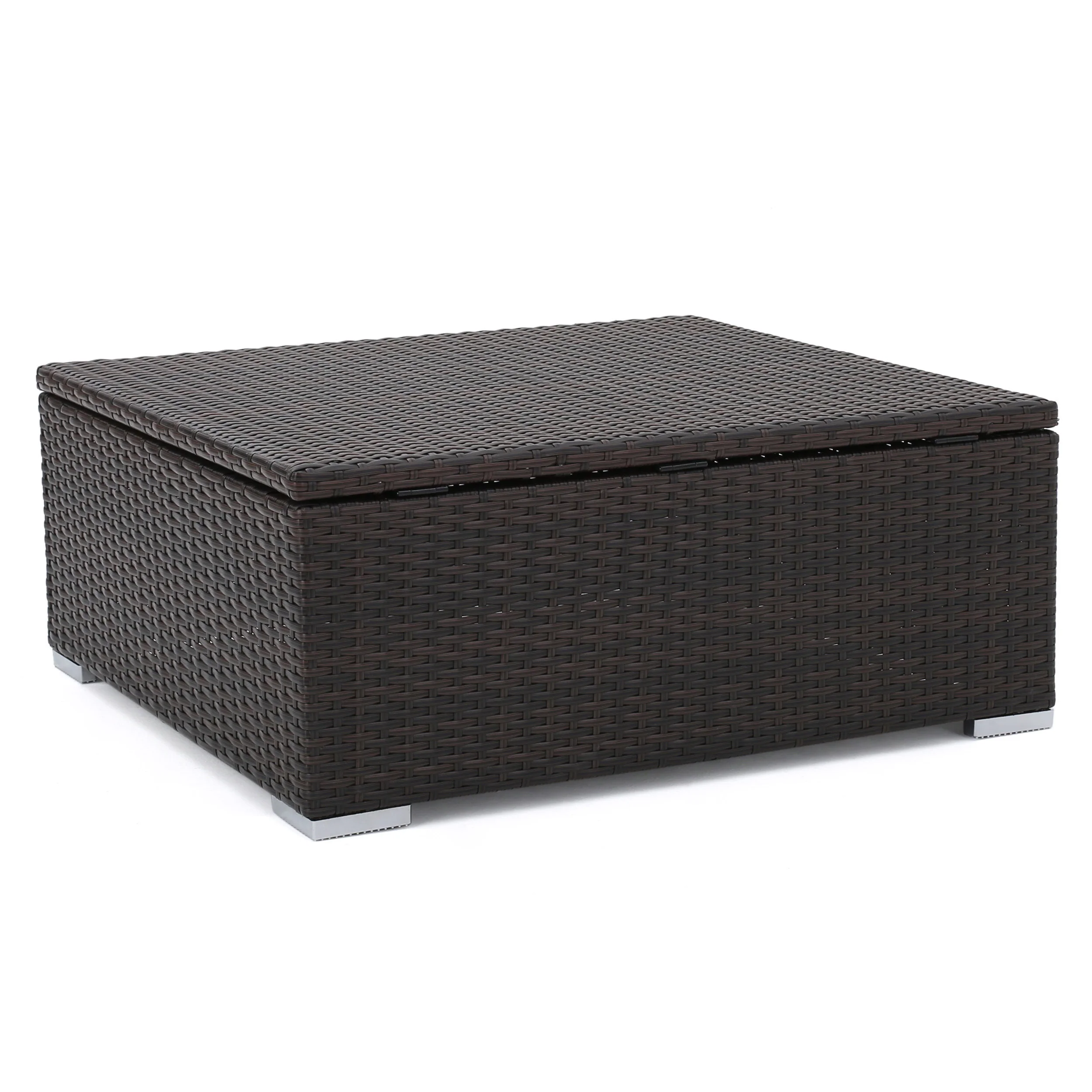 Walker Edison | Outdoor Wicker Storage Coffee Table