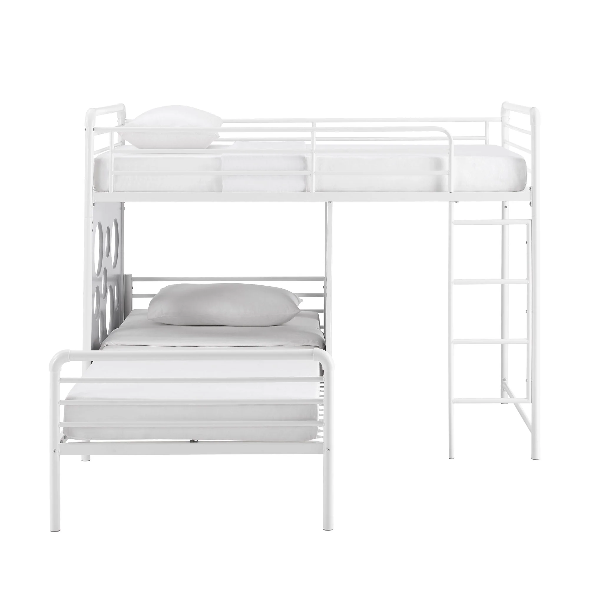 Devan 60 L-Shape Bunk Bed with Cut Out Panels