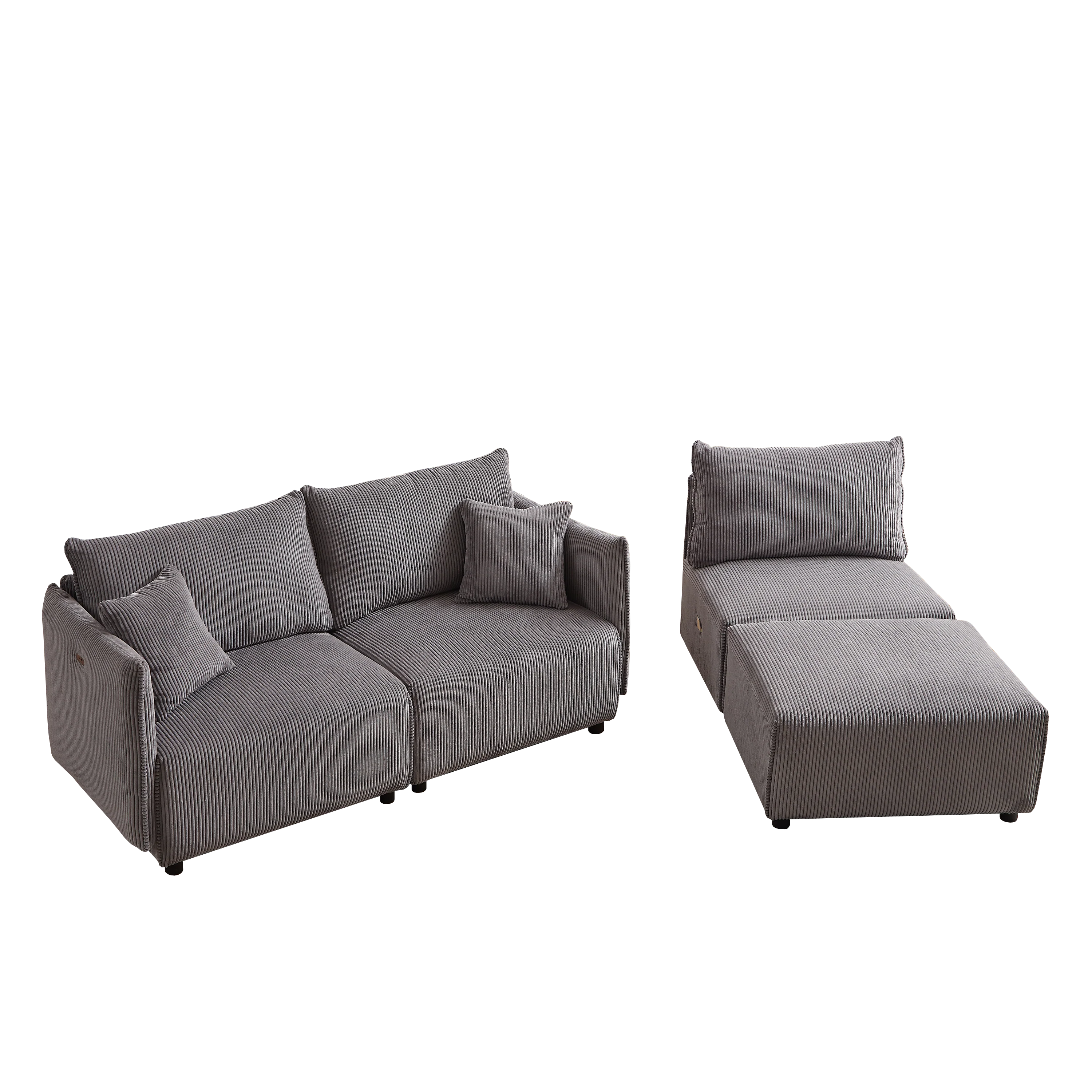 Walker Edison | Minimalist Modular Cloud Couch with Chaise