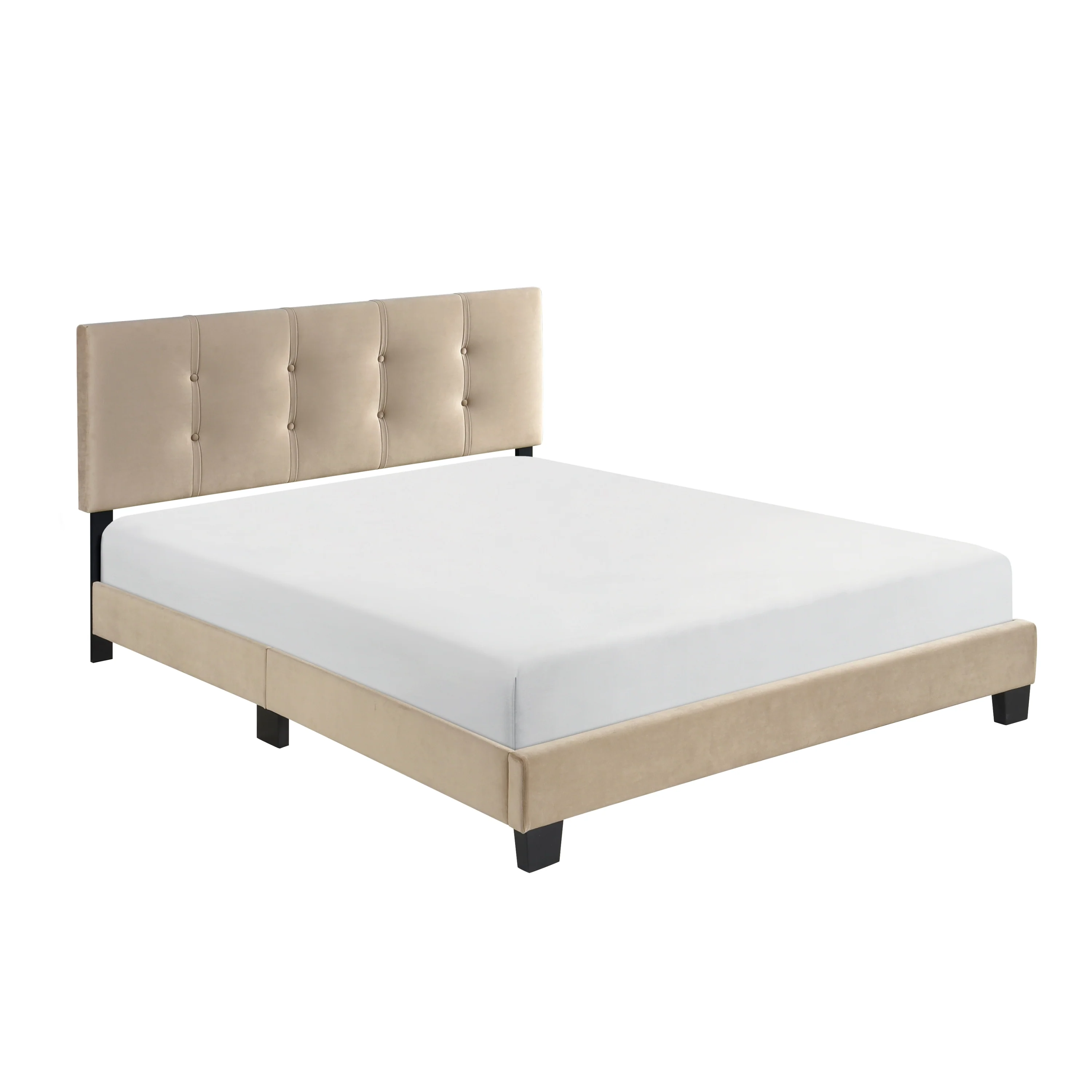 Walker Edison | Queen Velvet Platform Bed
