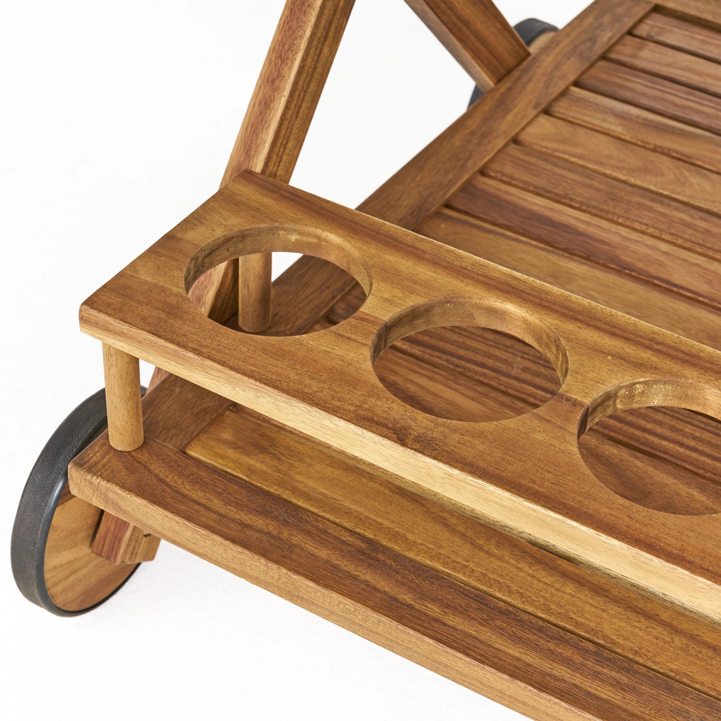 Walker Edison | Outdoor Patio Wood Bar Cart