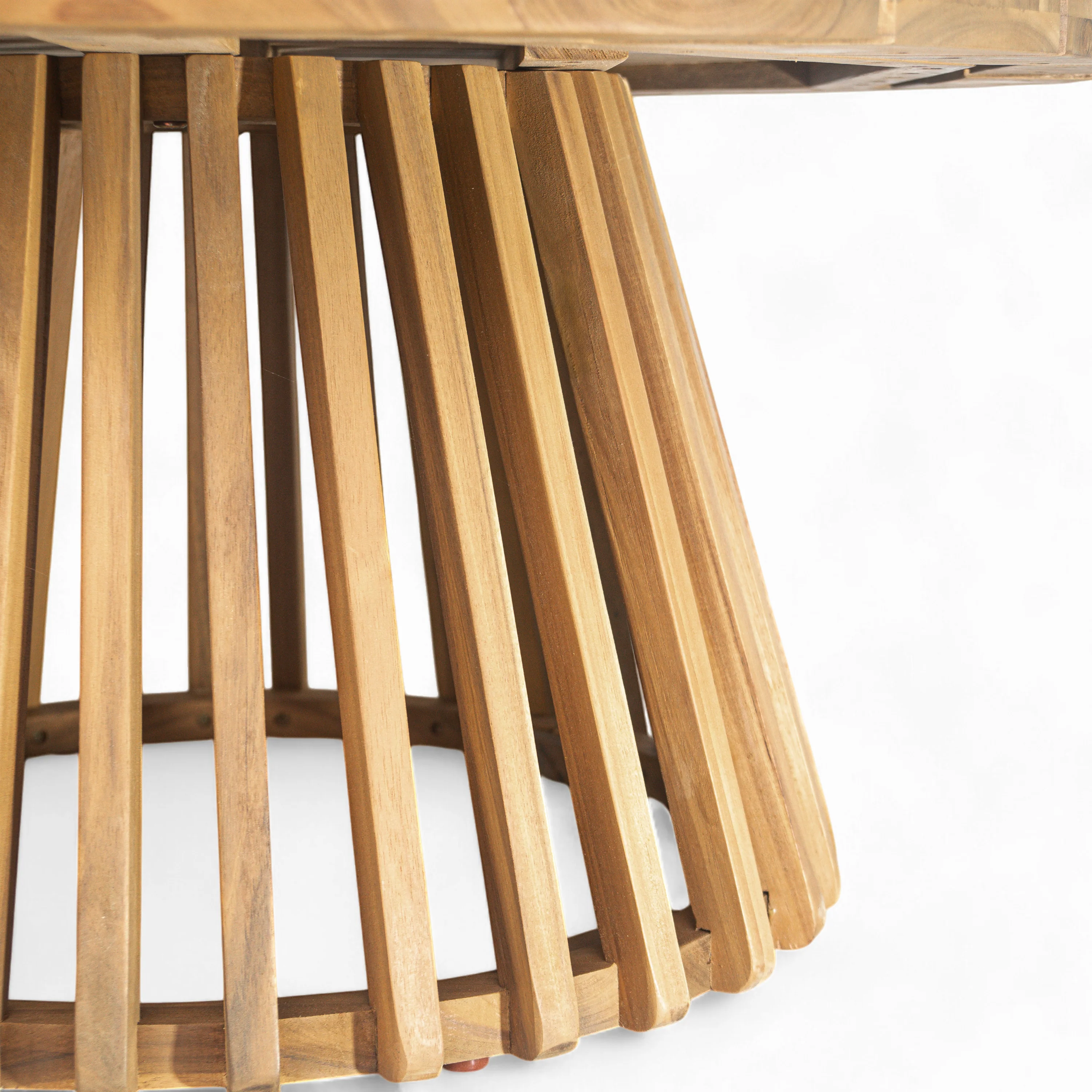 Walker Edison | Outdoor 3 Piece Teak Deep Seat Daybed Sofa with Coffee Table