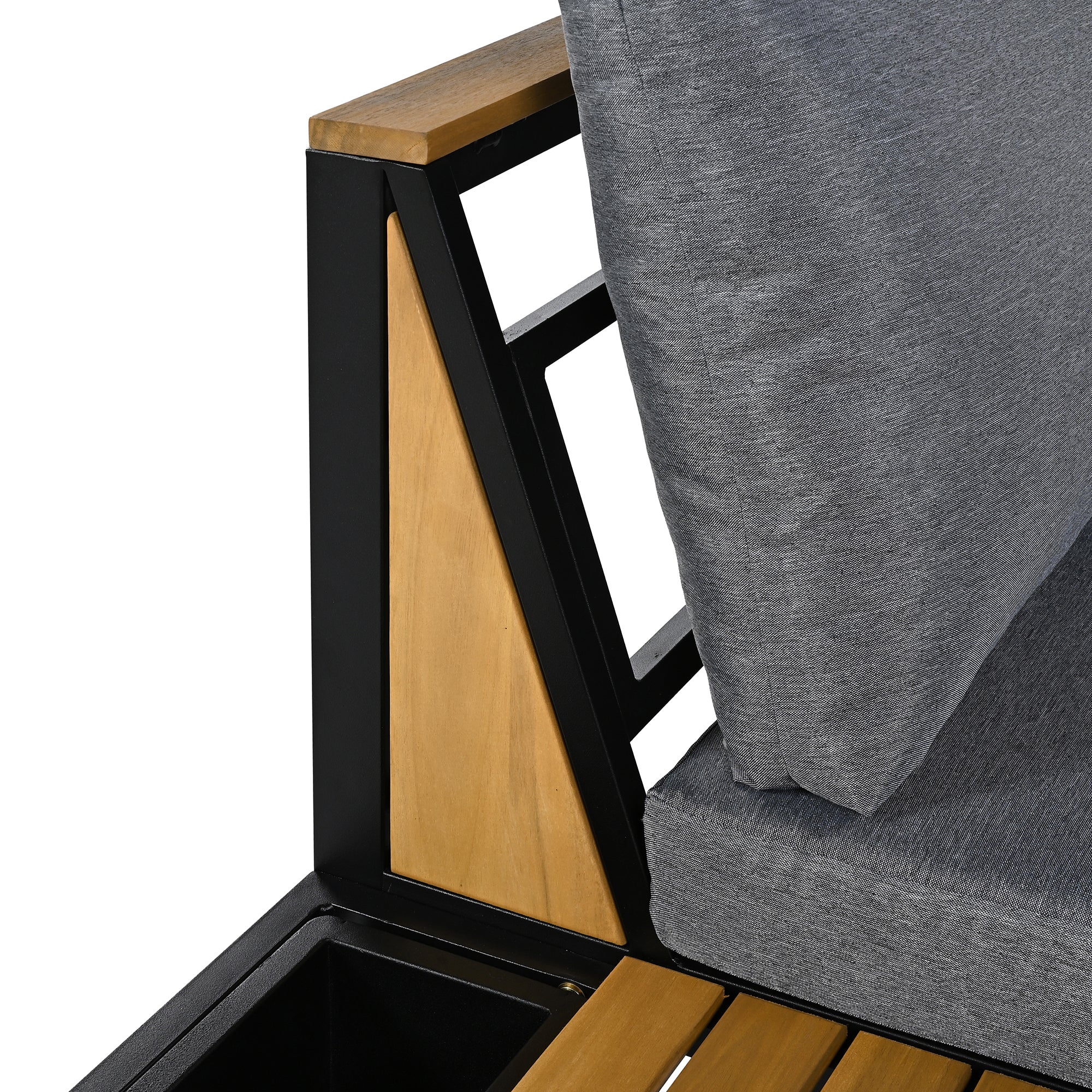 Walker Edison | 4 Pieces Outdoor Patio Sofa Sectional Set with Coffee and Side Tables