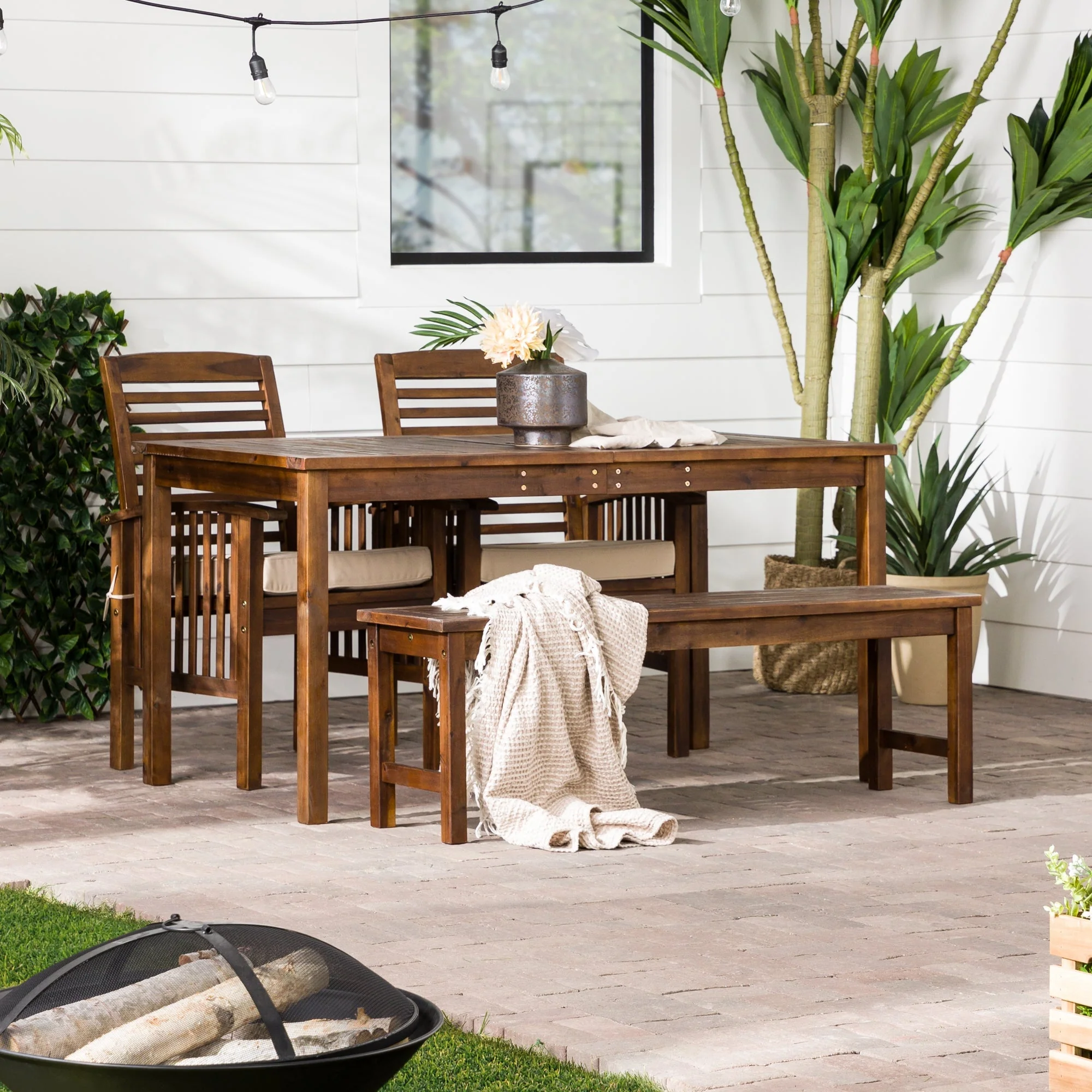 Simple Midland 4-Piece Outdoor Patio Dining Set