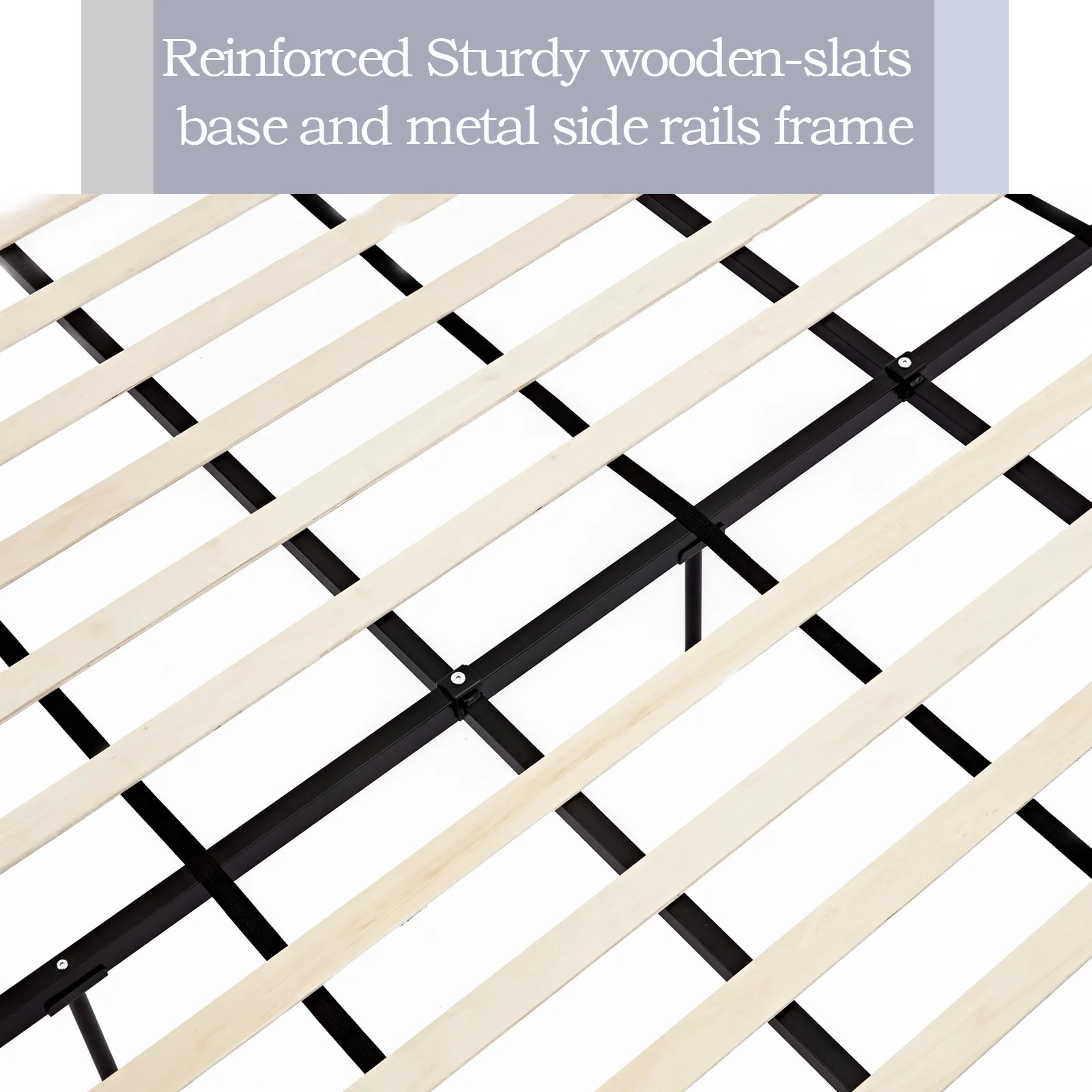 Walker Edison | Traditional Peyton Upholstered 54 High Headboard King Bed