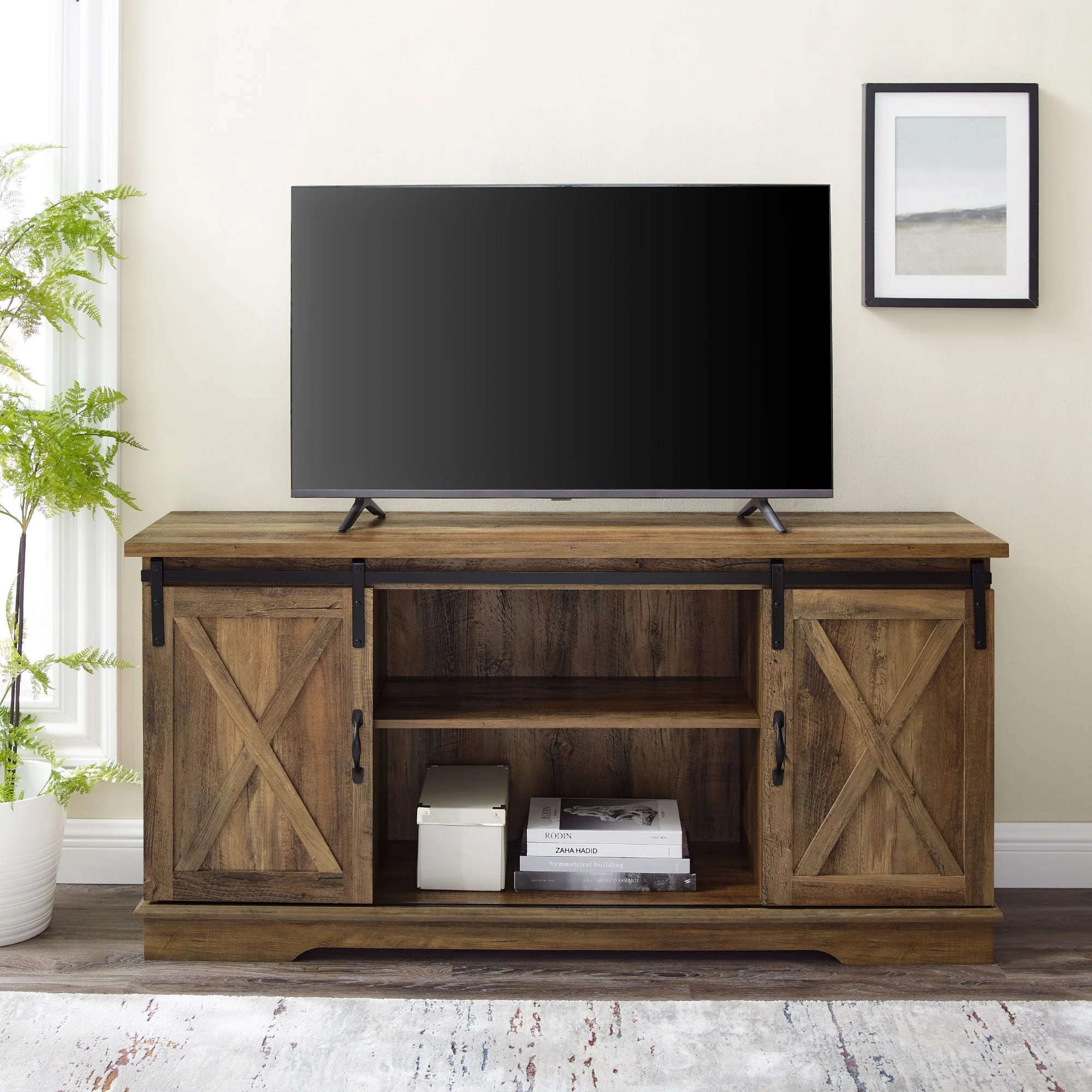 58 Sliding Barn Door TV Stand