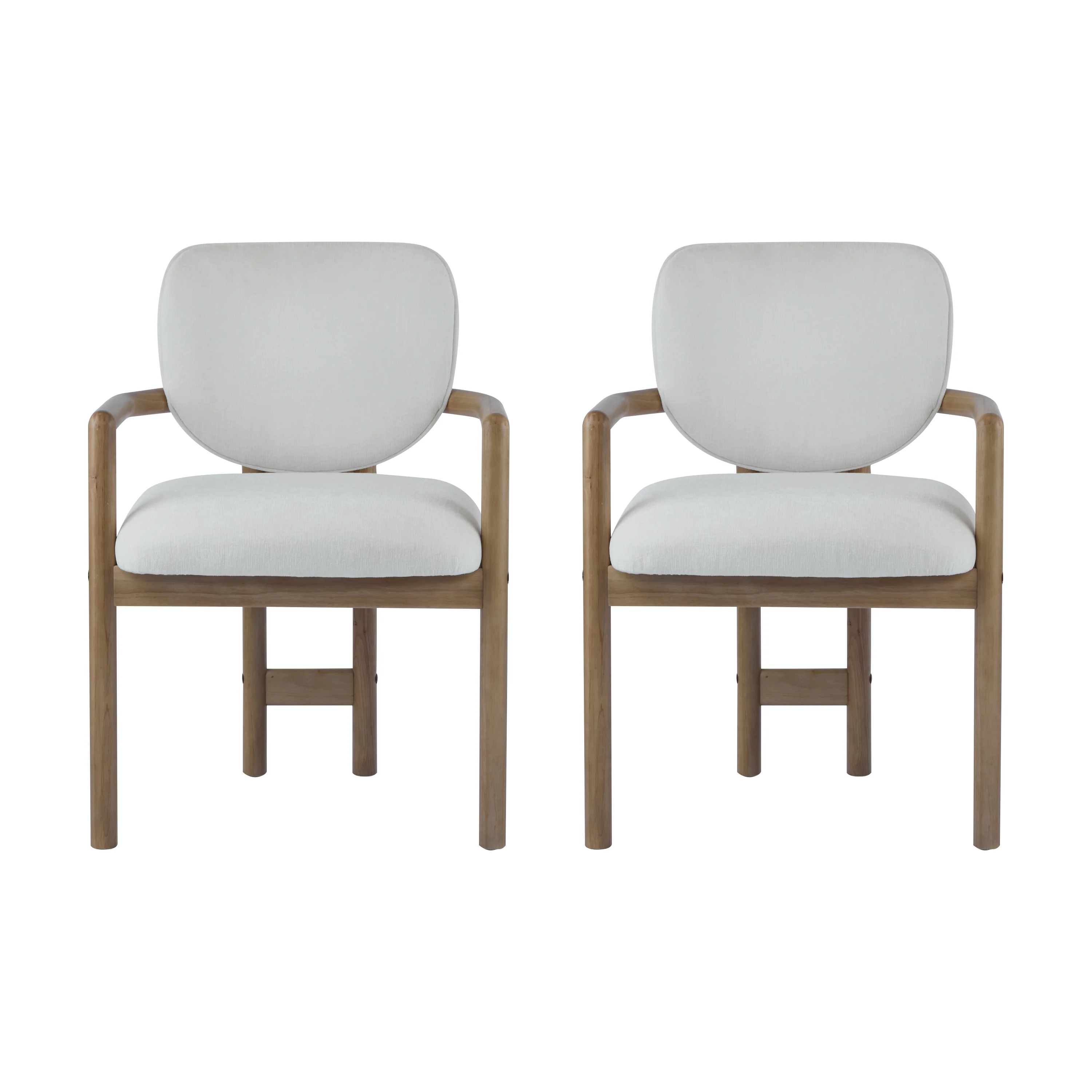 Walker Edison | Modern Wood Upholstered Dining Chairs Set of 2