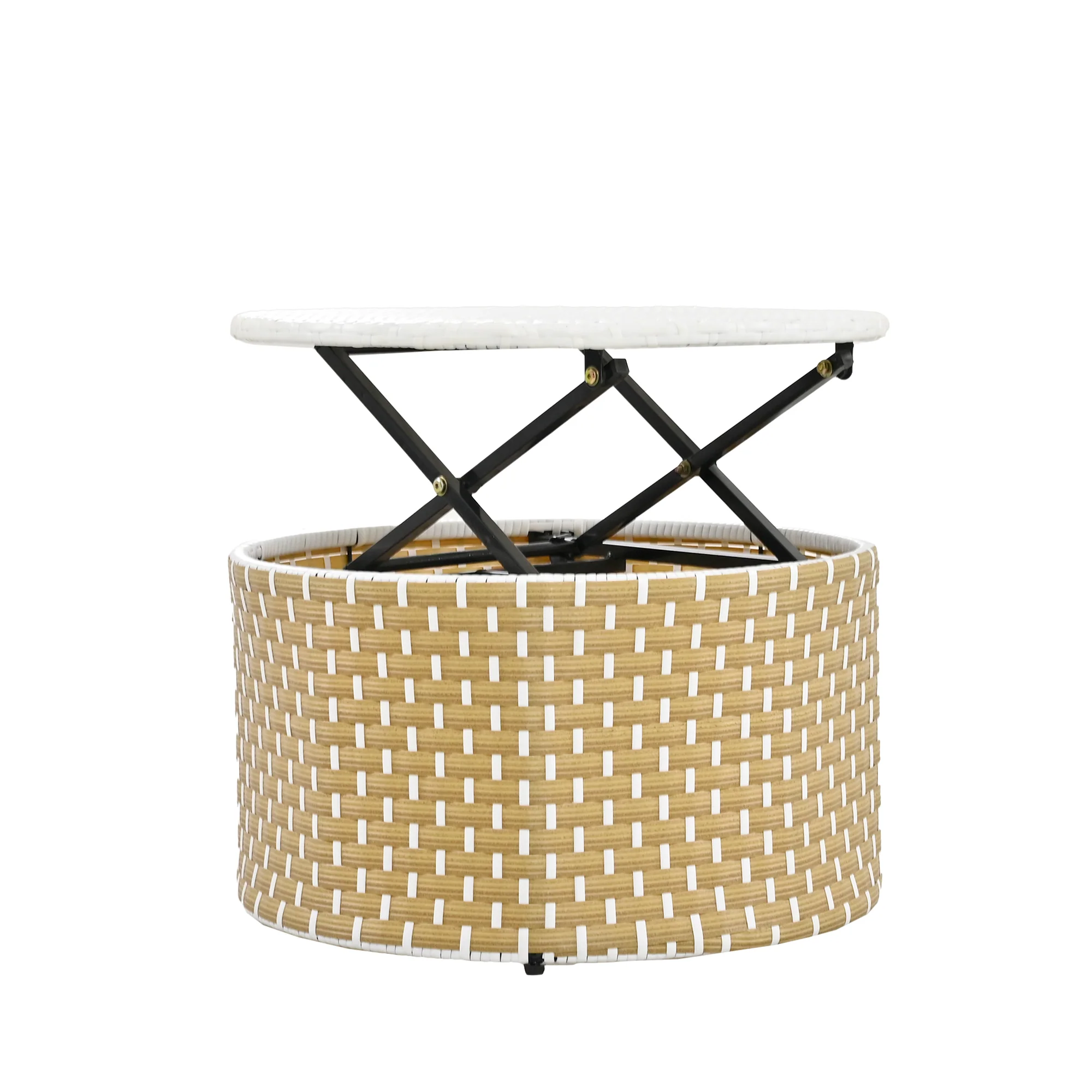 Walker Edison | Outdoor Round Modular Sunbed Sofa Set