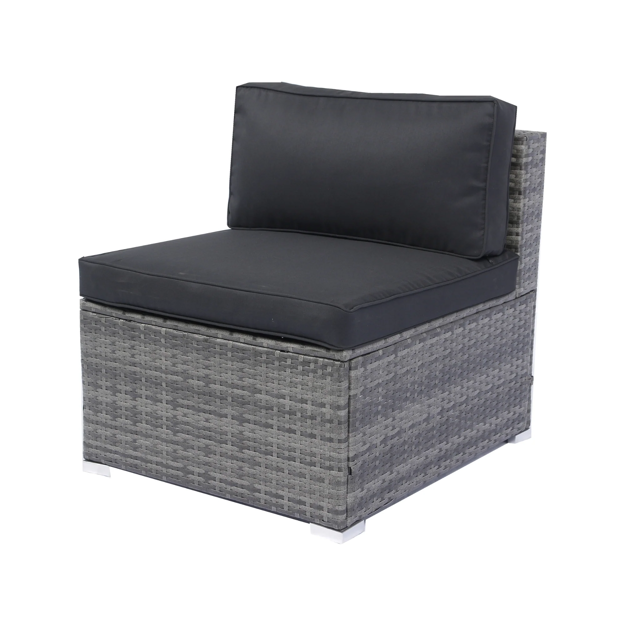 Walker Edison | 7-Piece Outdoor Patio Canopy Wicker Rattan Sectional Sofa Set