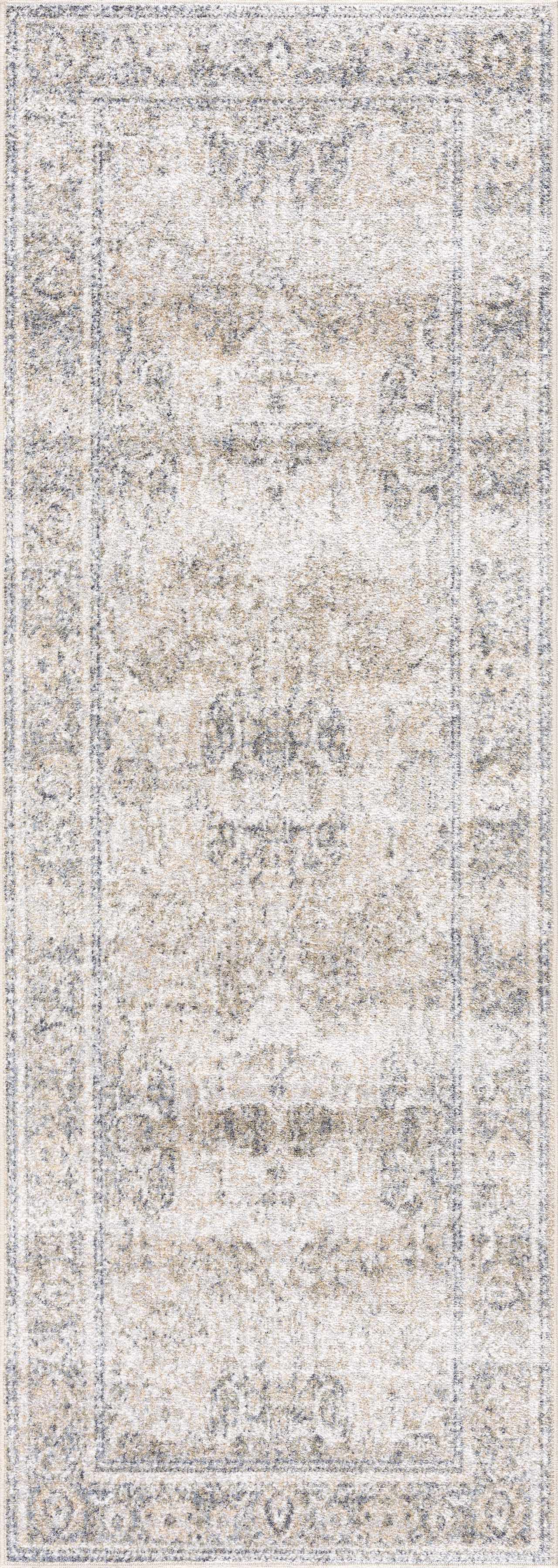 Boutique Rugs - Arias Cream & Blue Washable Area Rug