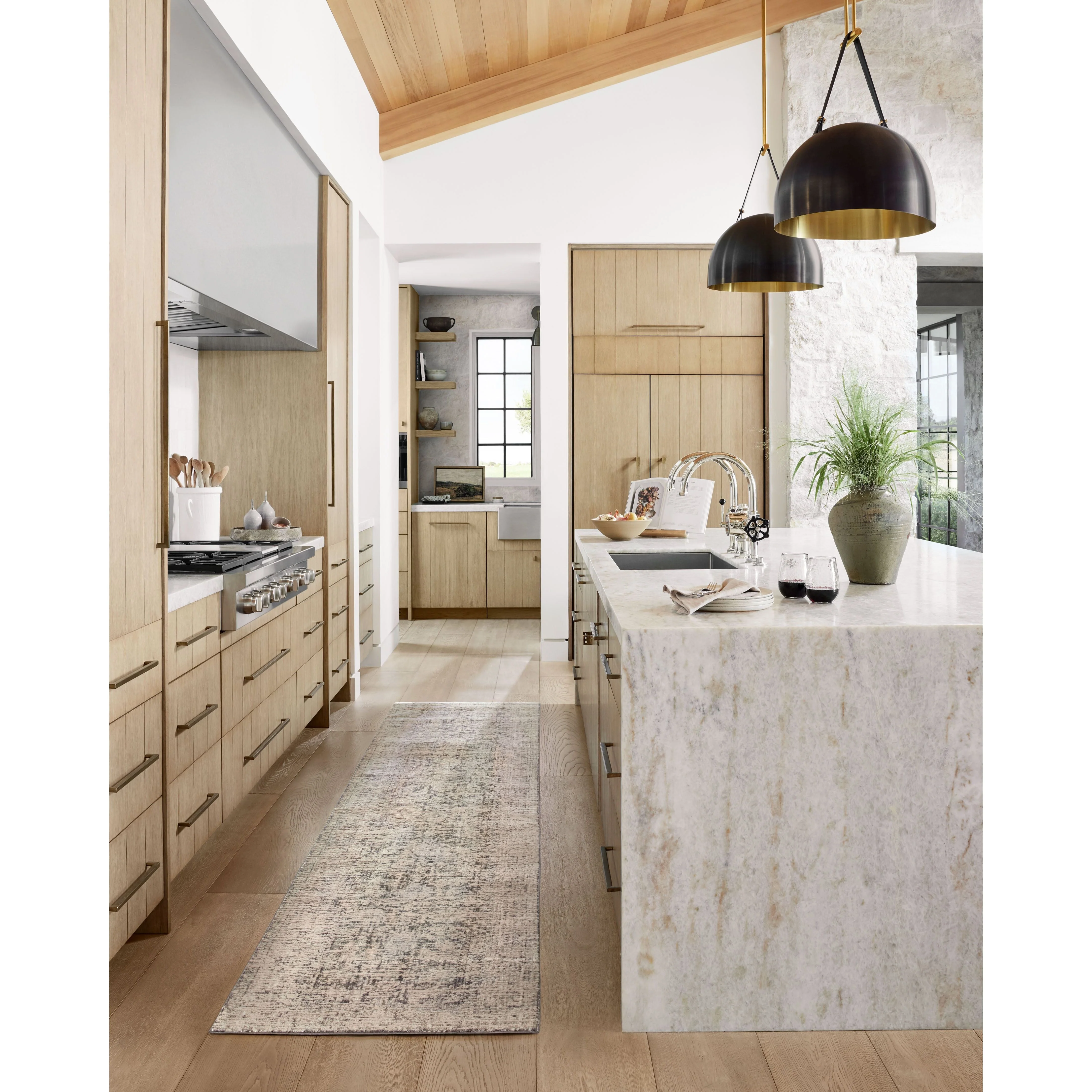 Amethyst Home - Amber Lewis x Loloi Alie Charcoal / Beige Runner