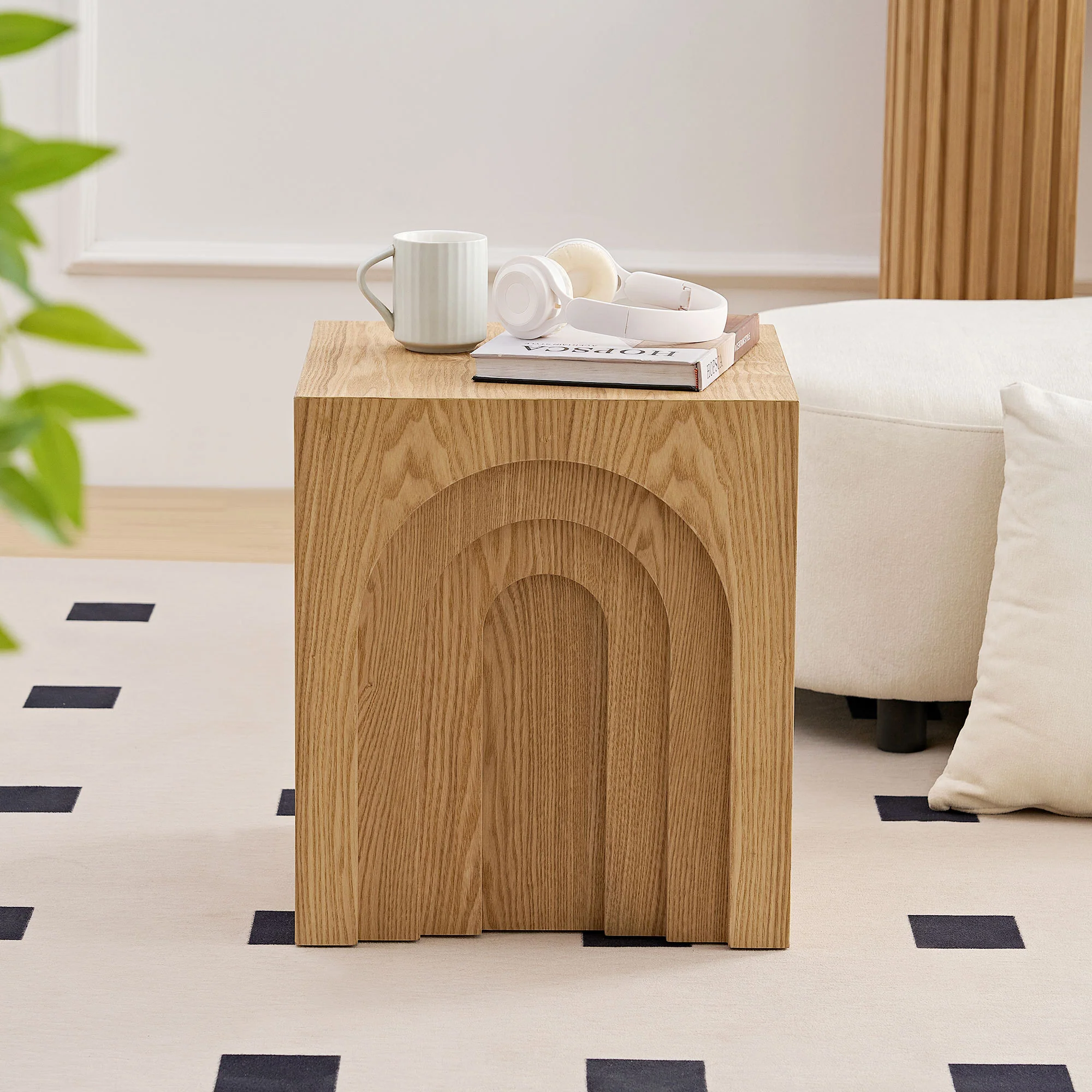 Walker Edison | Curve Design Square Side Table