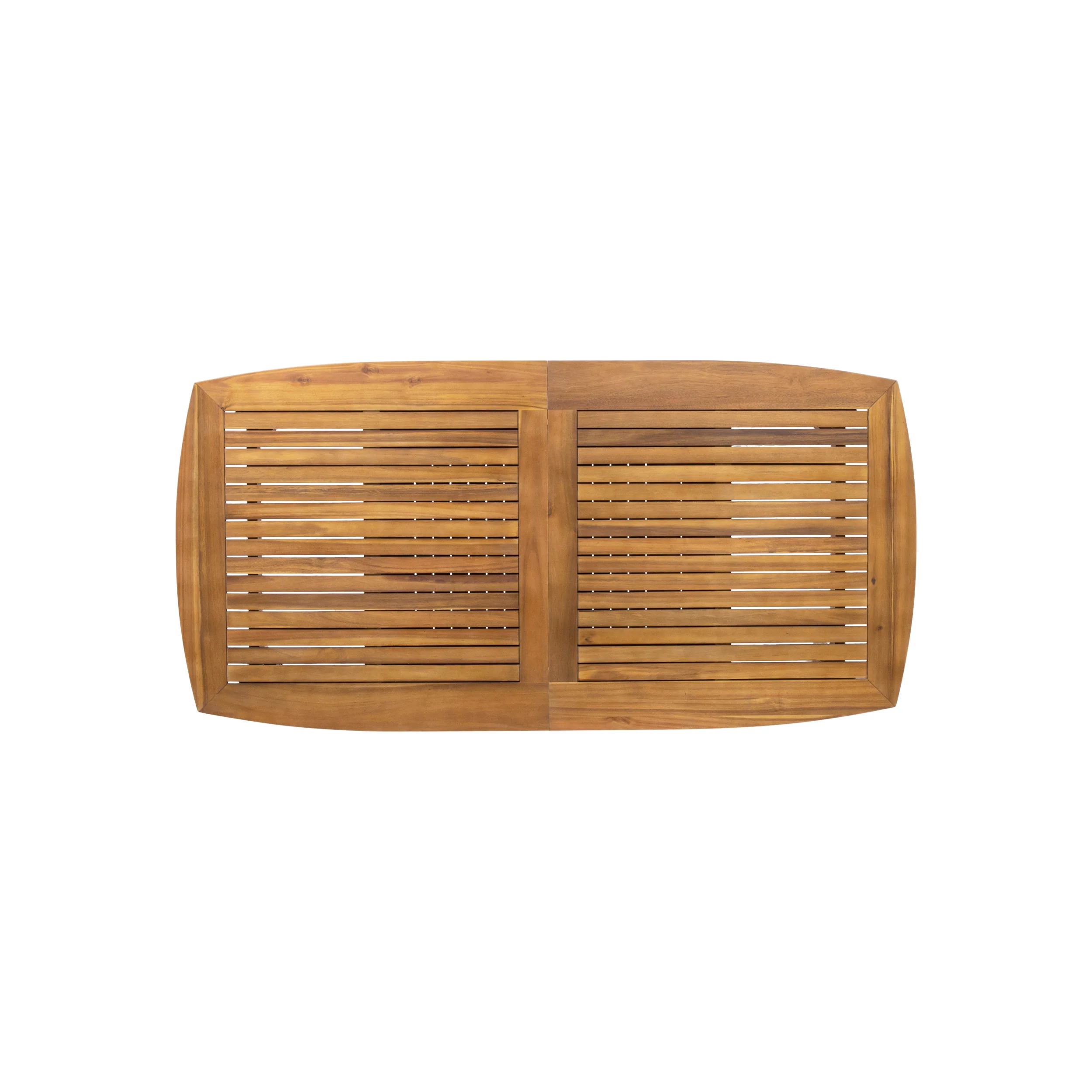 Walker Edison | Acacia Wood Expandable Outdoor Dining Set with Chair Set of 6