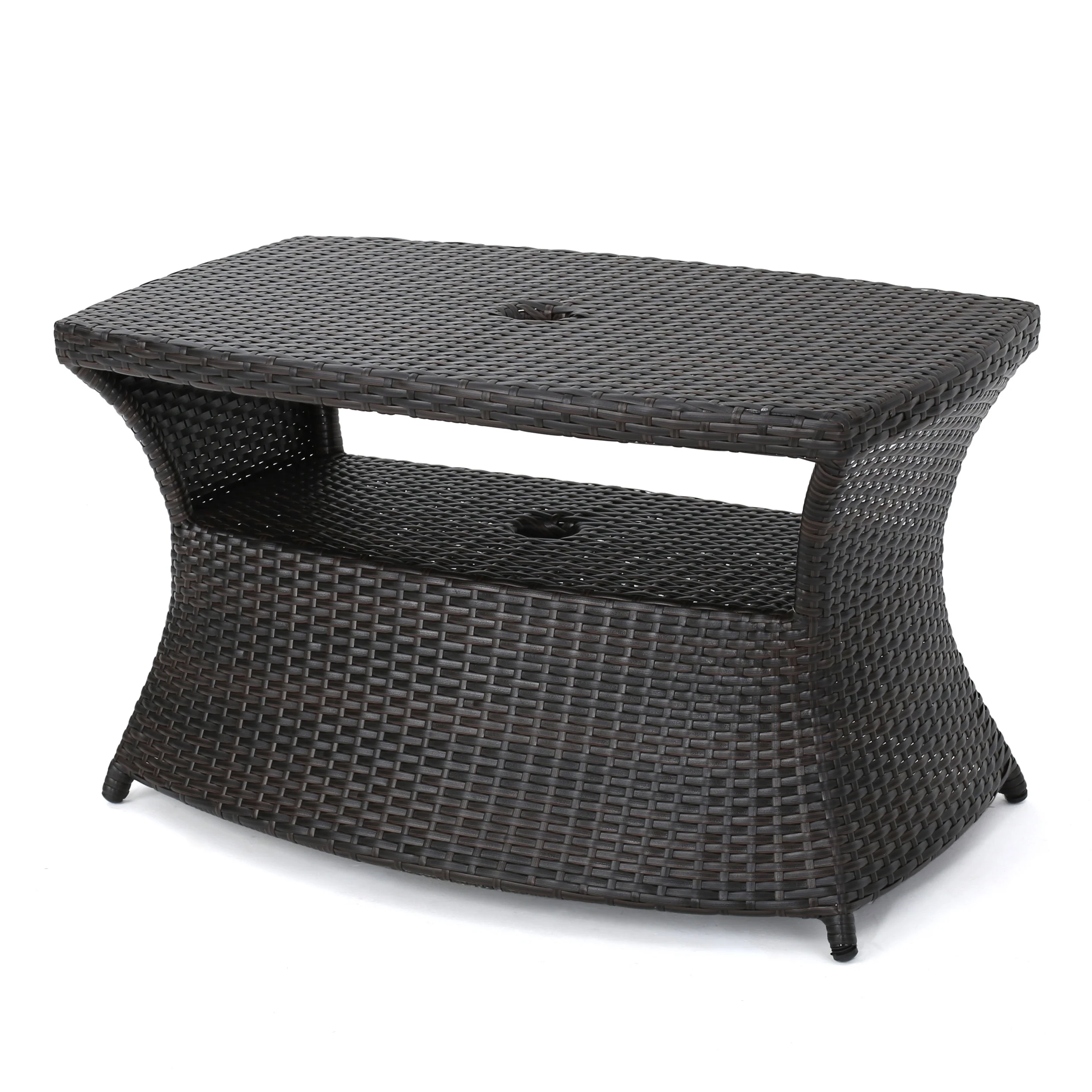 Walker Edison | Wicker Outdoor Patio Coffee Table