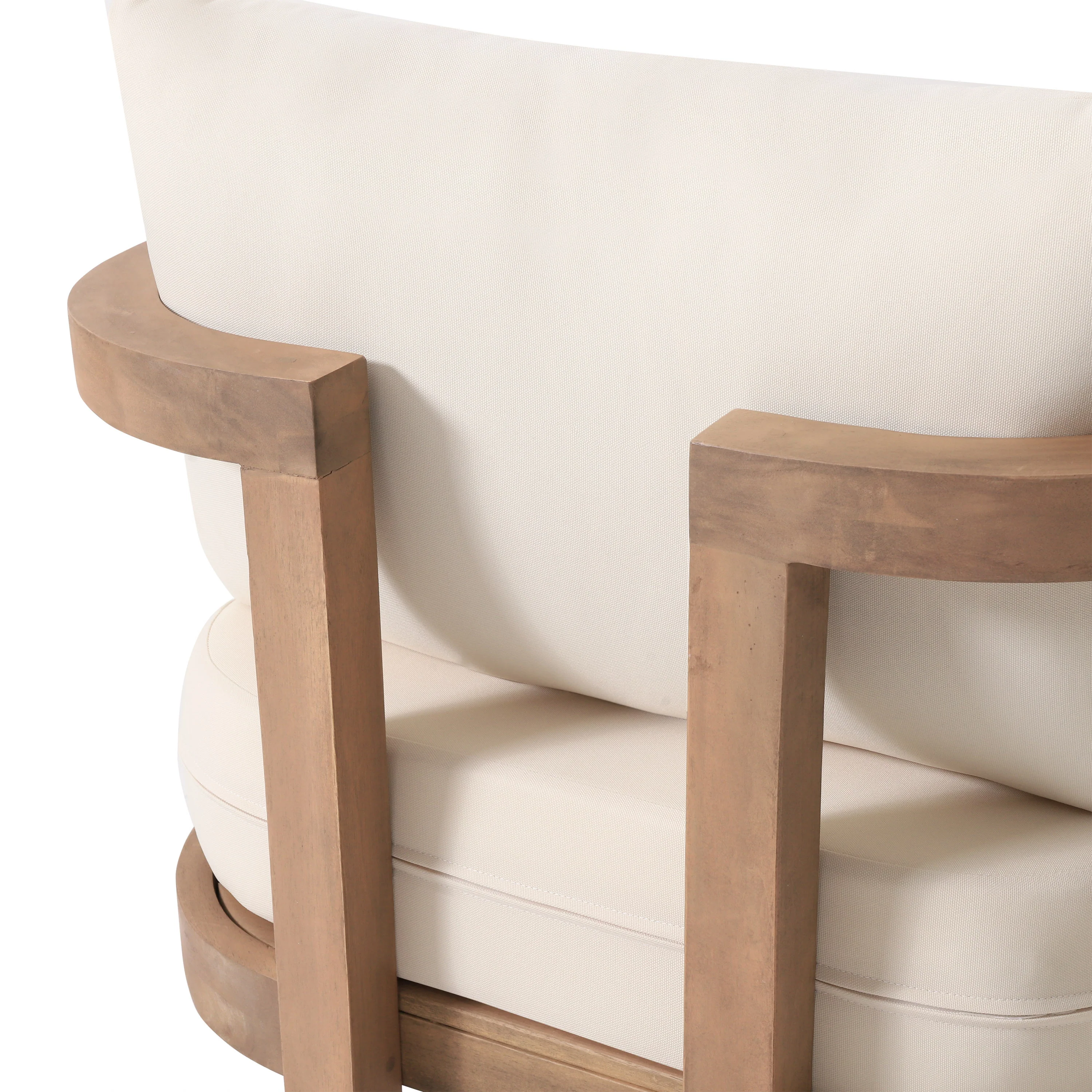 Walker Edison | Modern Outdoor Acacia Wood Patio Club Chair