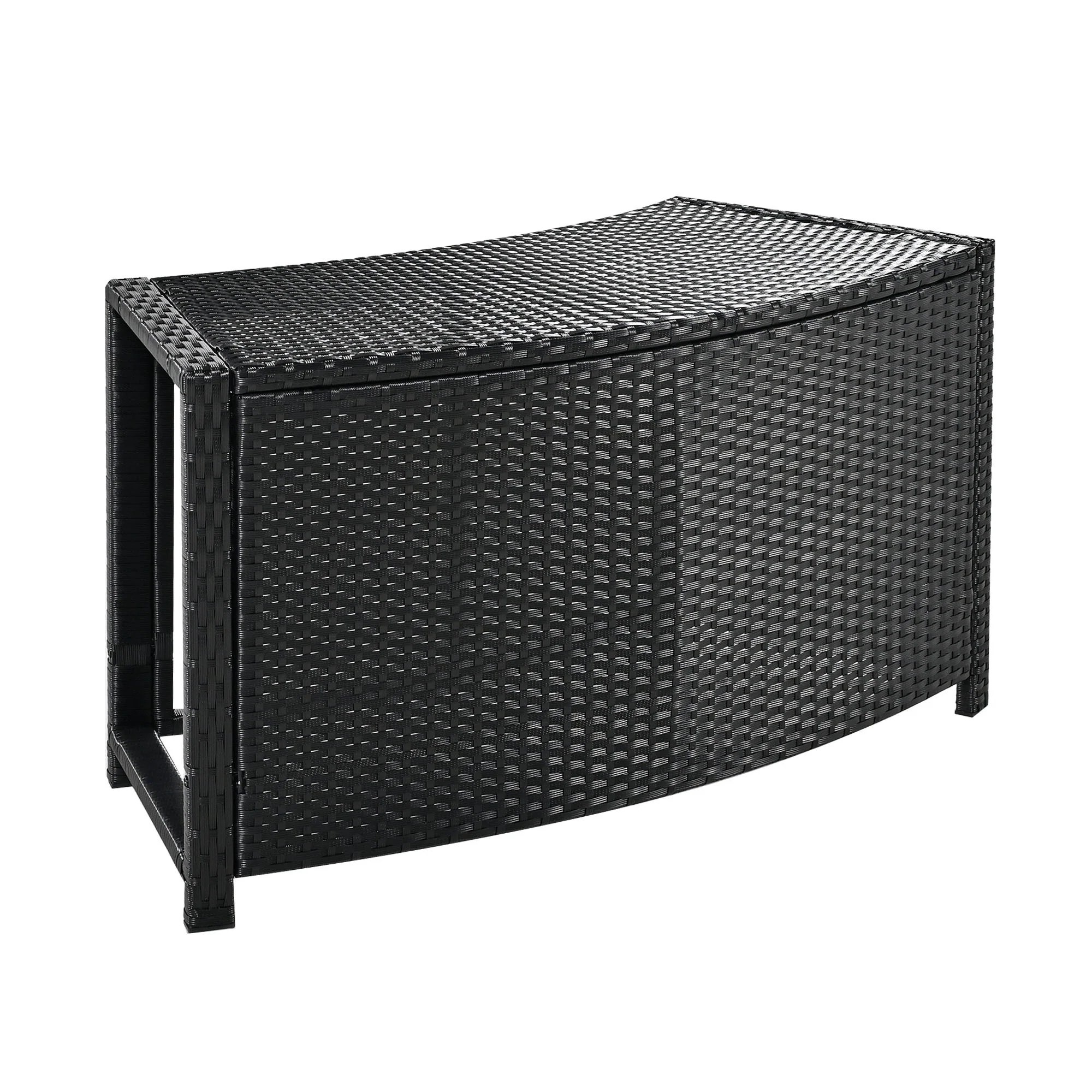 Walker Edison | Spa Surround Spa Frame Patio Rattan Sofa Set with Storage Spaces