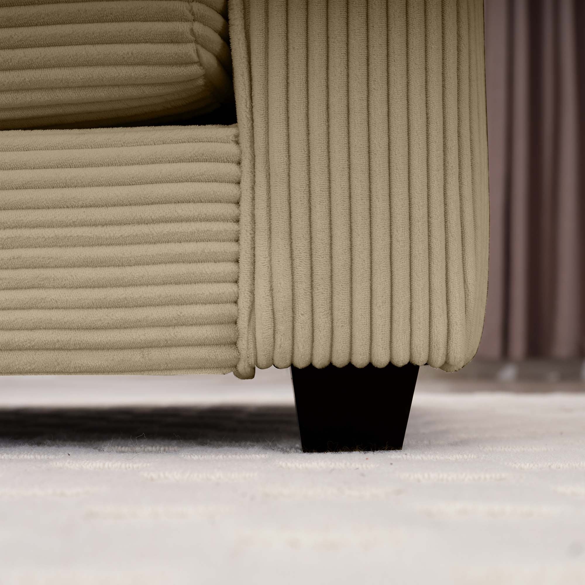 Walker Edison | Corduroy Deep Seat Sofa Chair with Ottoman