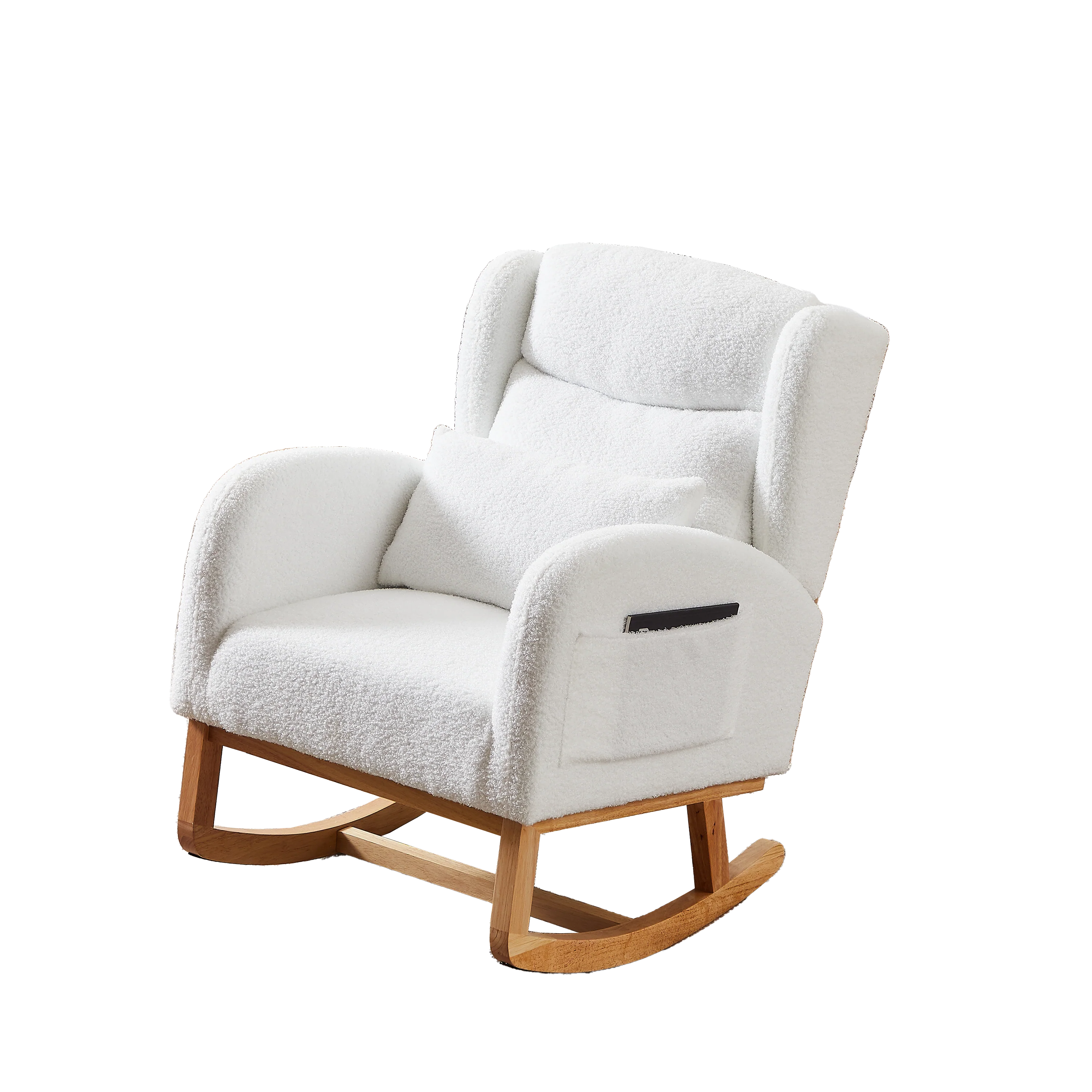 Walker Edison | Modern Boucle Lounge Arm Rocking Chair
