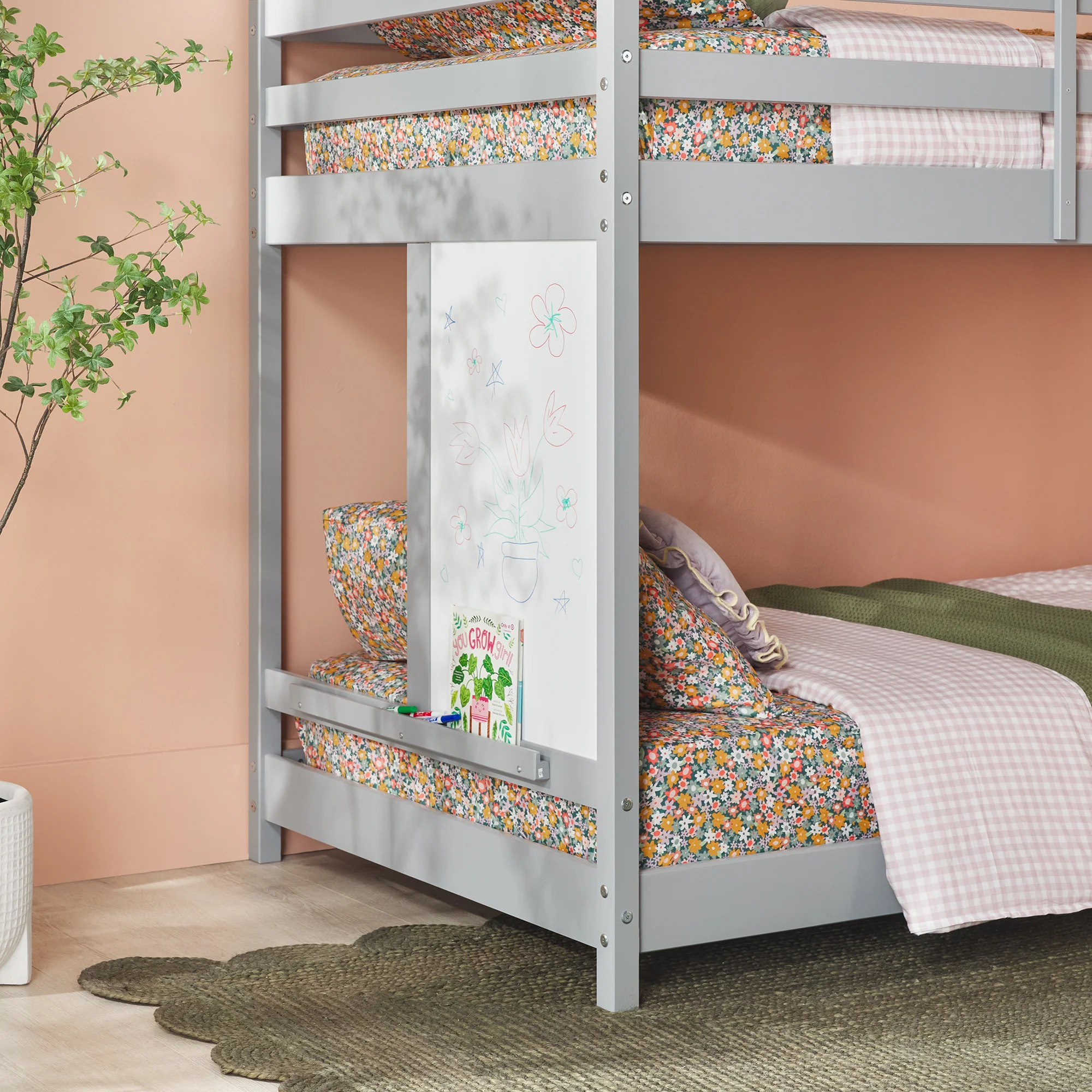 Skyler Contemporary Wood Twin over Twin Bunk Bed