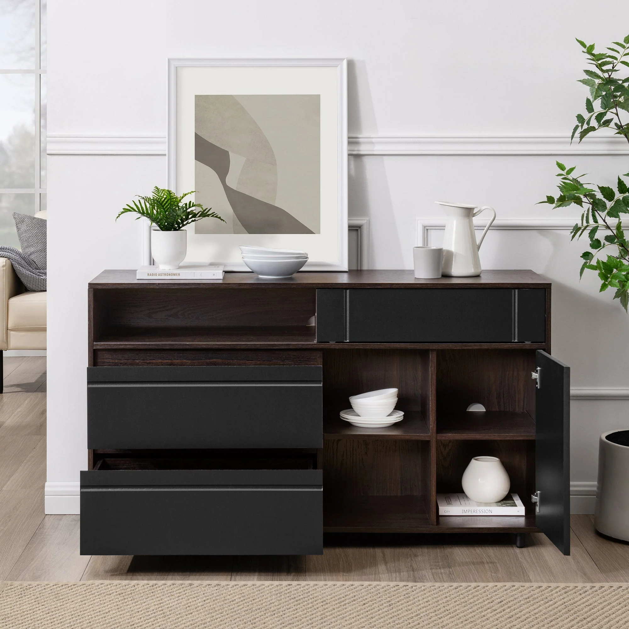 Beckett 52 Contemporary Storage  Buffet Sideboard & TV Stand