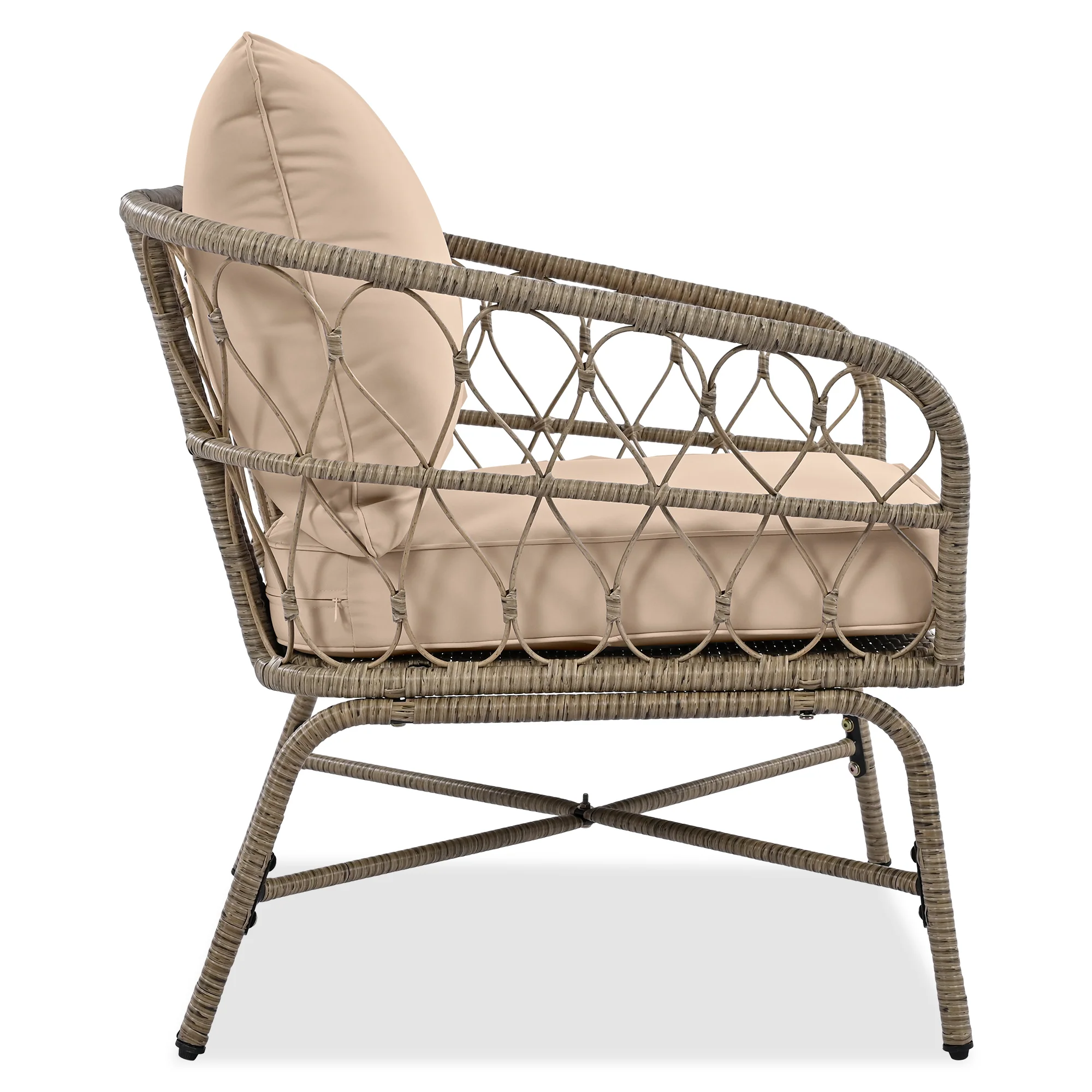 Walker Edison | Boho 4-Piece Outdoor Patio Sofa Set