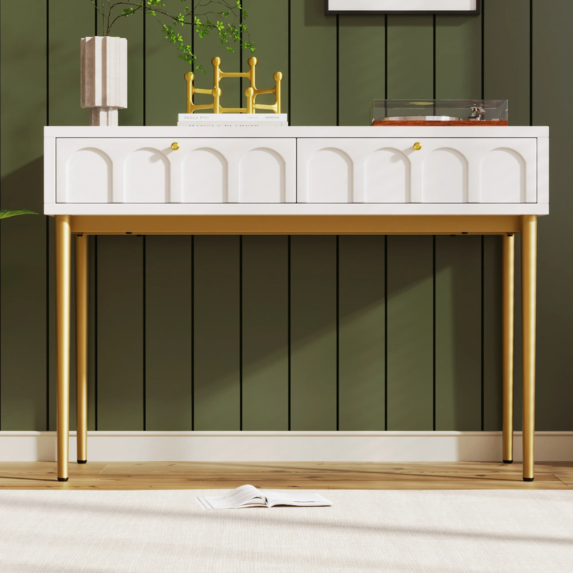 Walker Edison | Contemporary Modern Makeup Vanity Desk