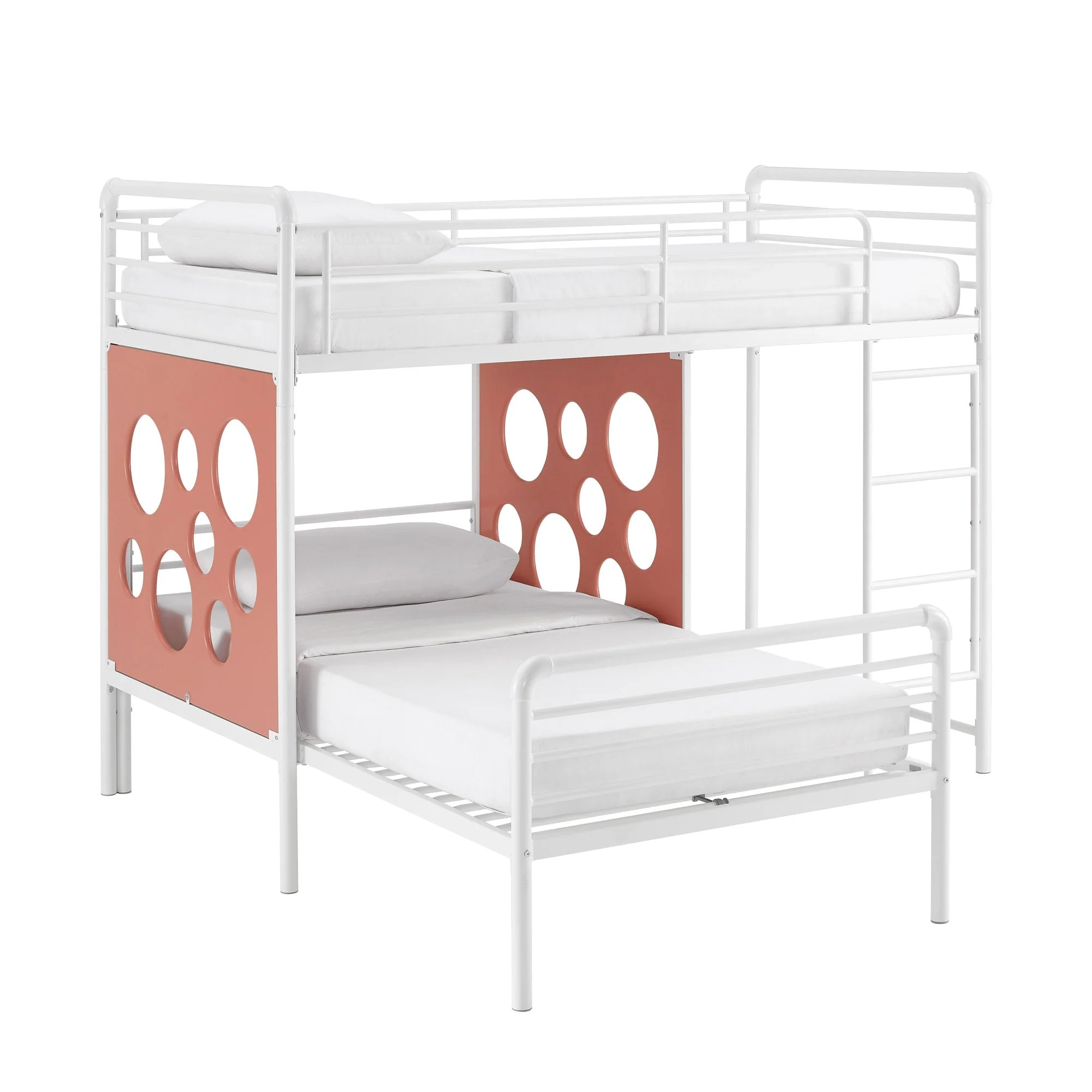 Devan 60 L-Shape Bunk Bed with Cut Out Panels