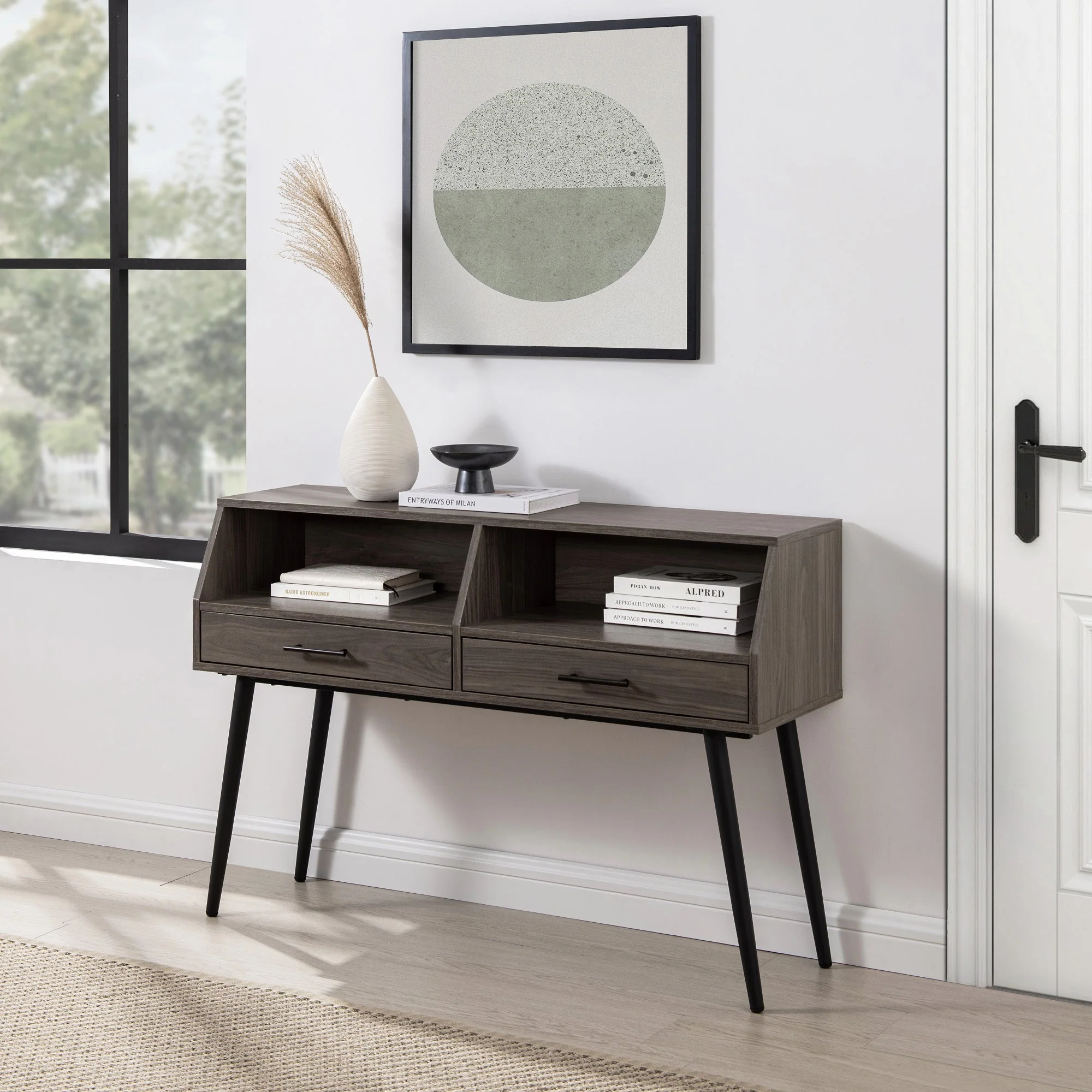44 Contemporary 2-Drawer Entry Table