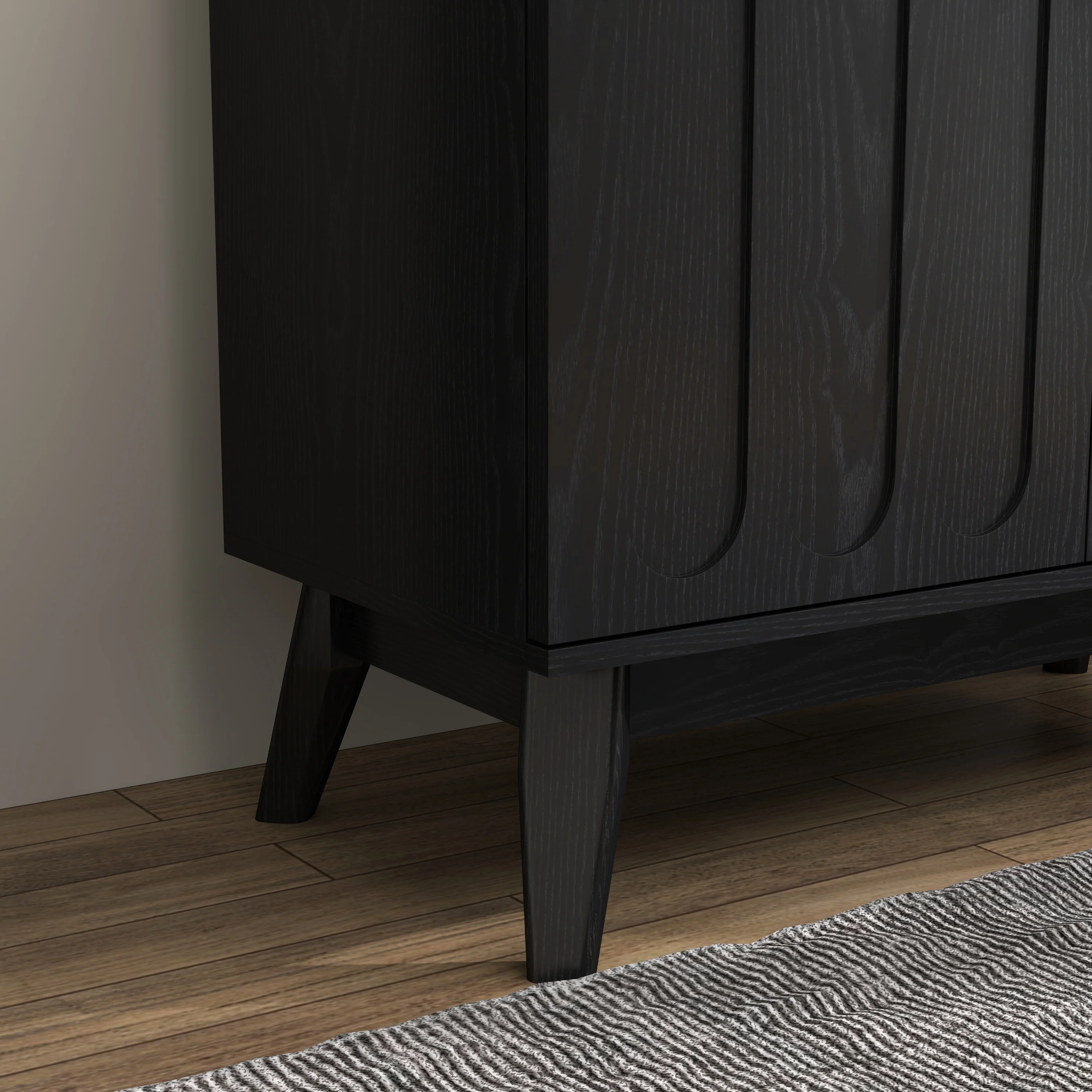 Walker Edison | Mid-Century Modern Fluted Accent Cabinet