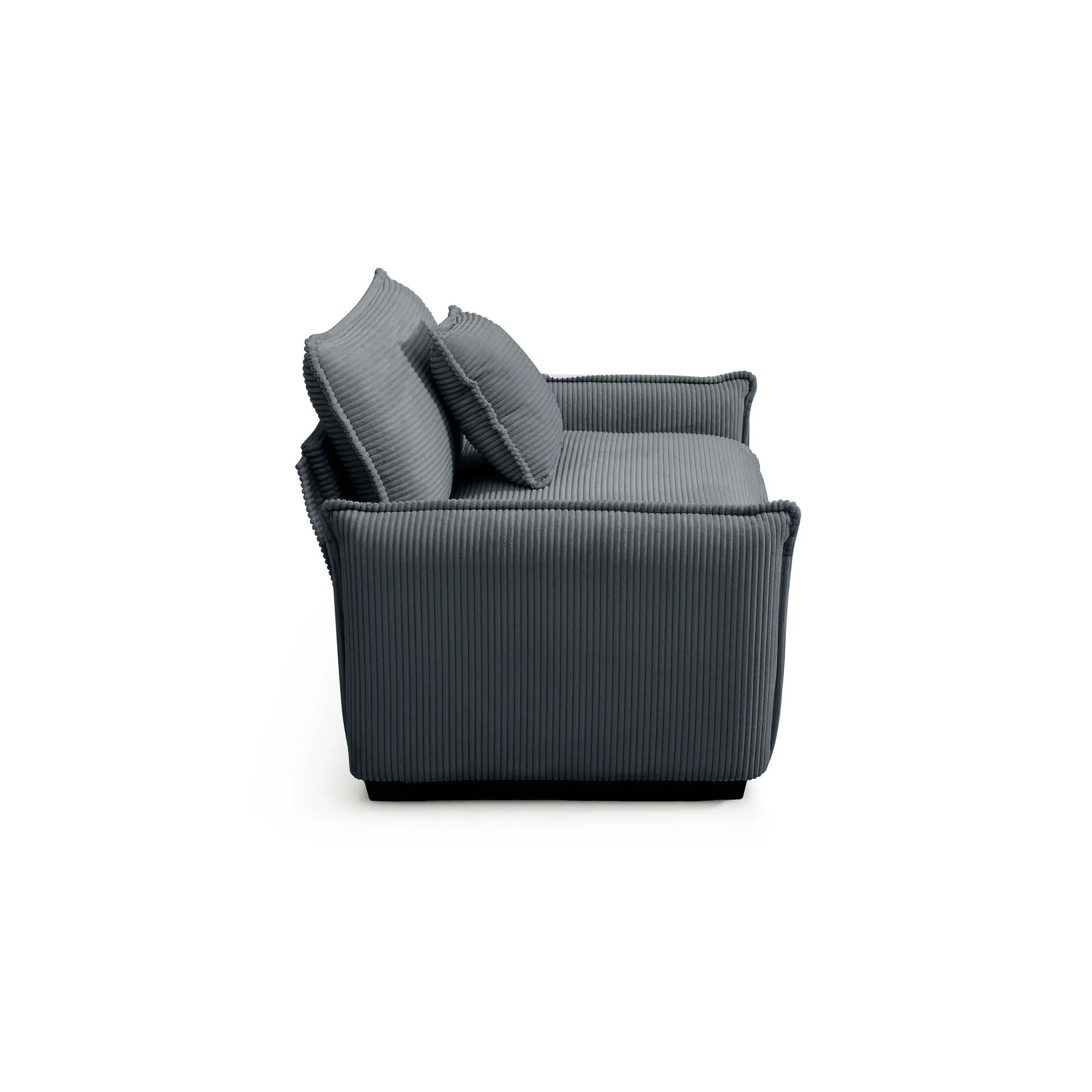 Walker Edison | Corduroy Cloud Loveseat Sofa Set