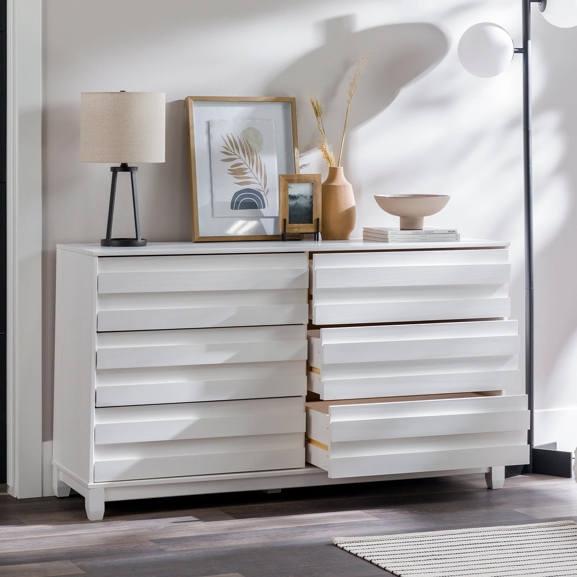 Priya 6-Drawer Solid Wood Dresser