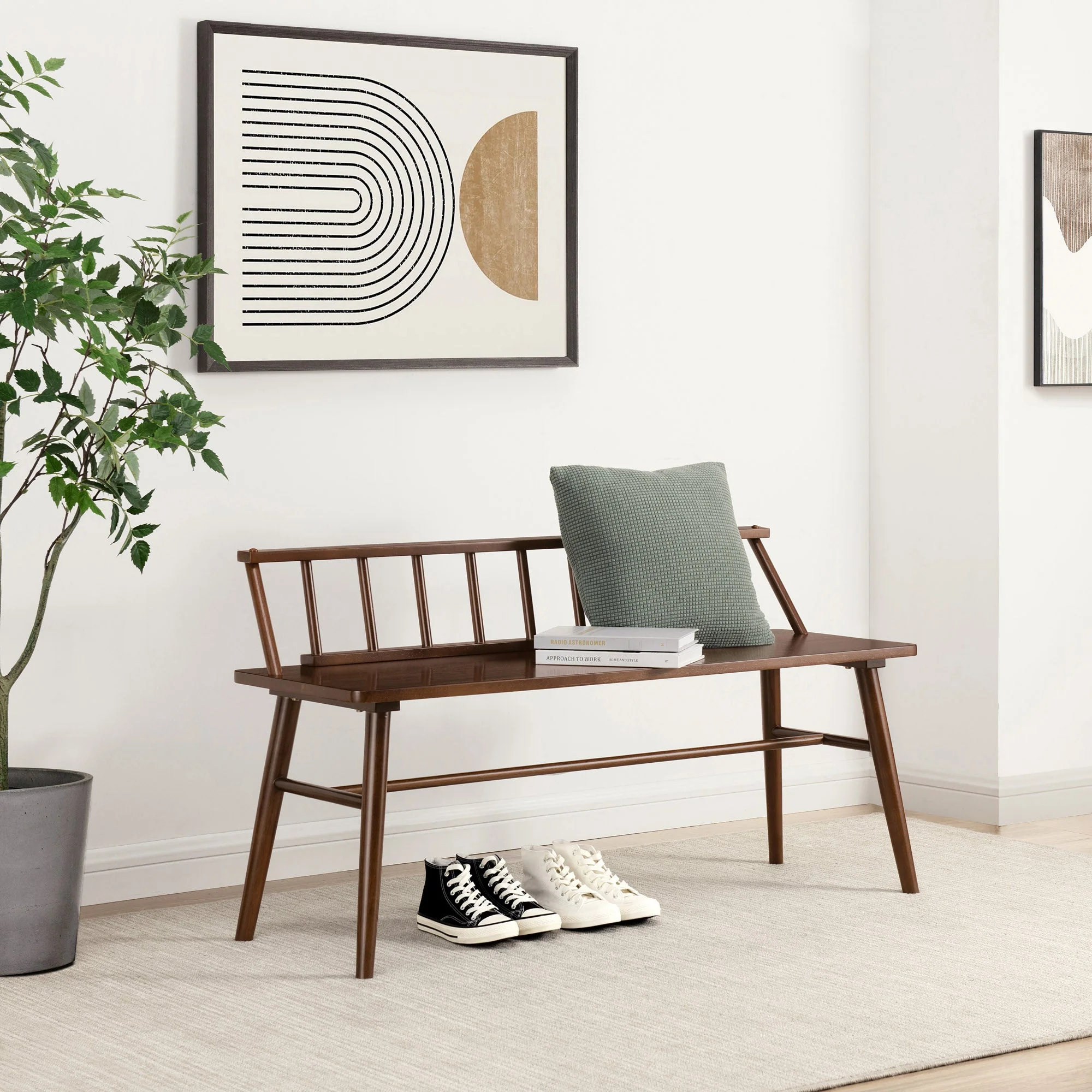 Walker Edison Spindle 47 Low Back Bench