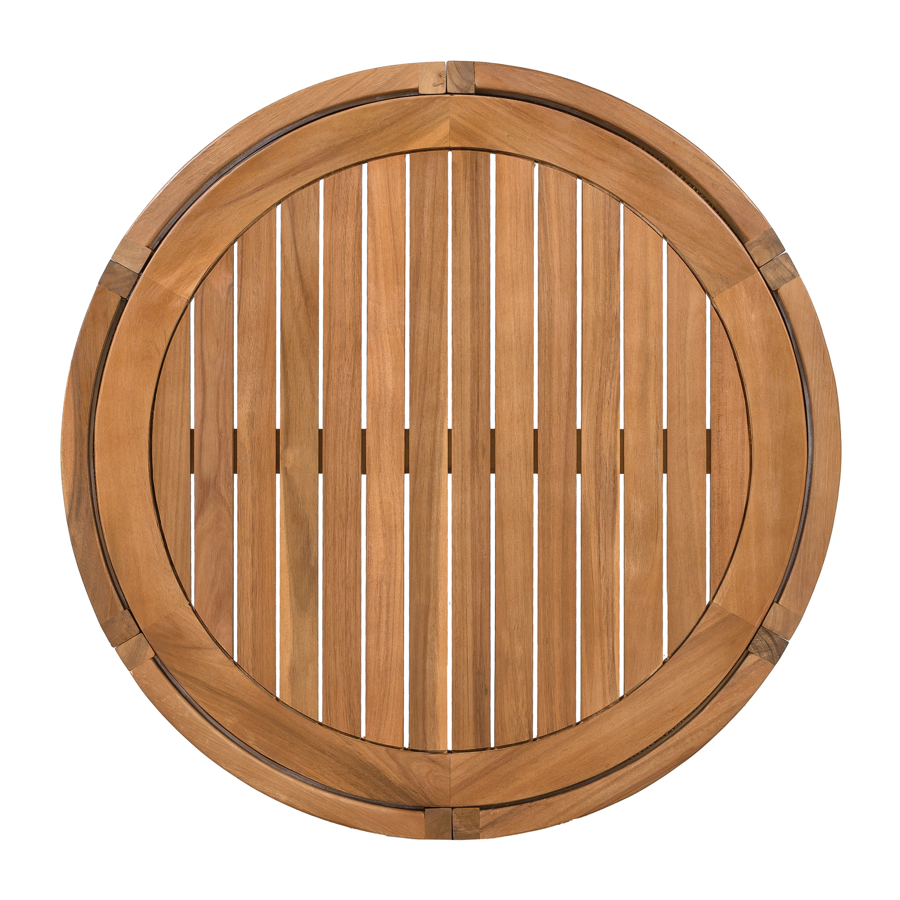 Walker Edison | Handwoven Rope Accent Boho Acacia Wood Outdoor Coffee Table