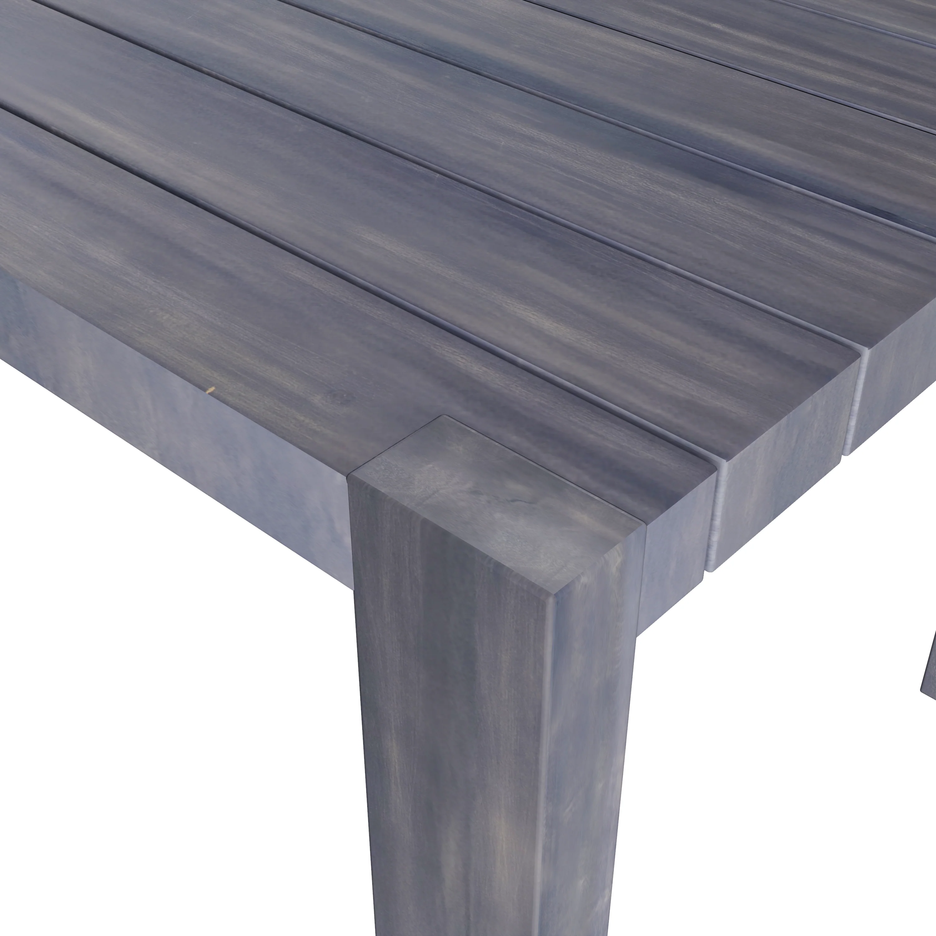 Walker Edison | Grey Wood Outdoor 7-Piece Patio Dining Table Set for 6