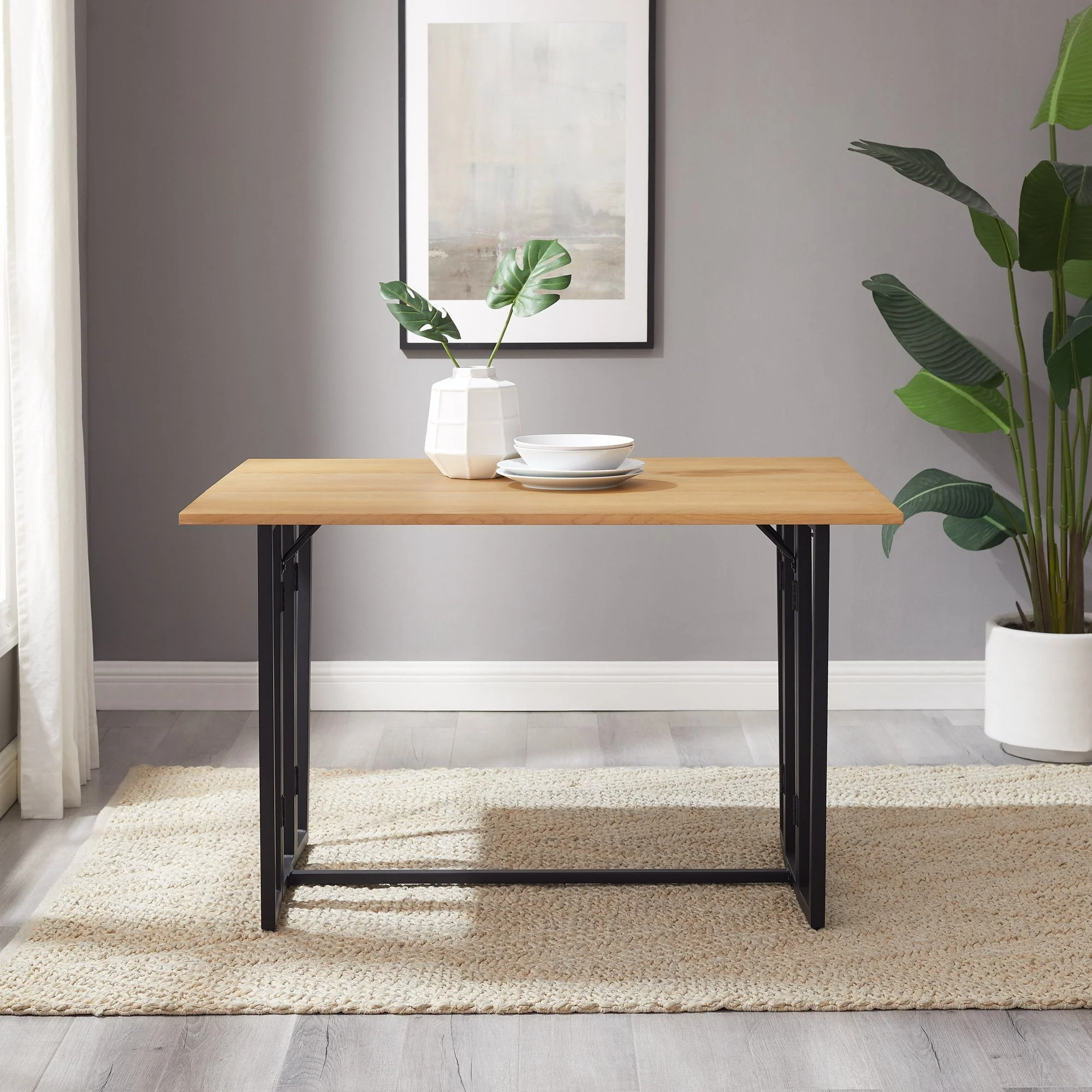 Memphis 47 Modern Drop-Leaf Dining Table