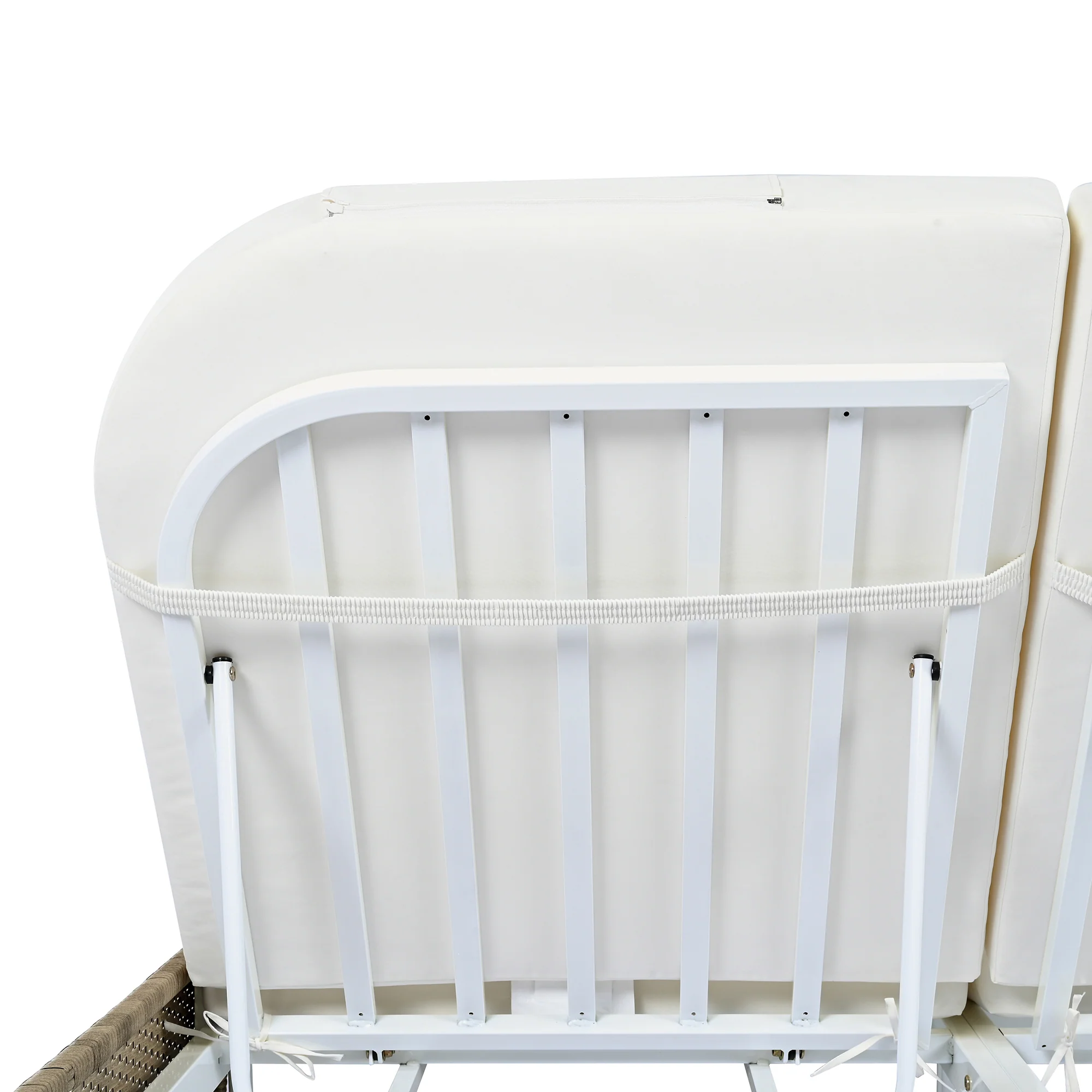 Walker Edison | Minimalist Outdoor Patio Rattan Adjustable Daybed