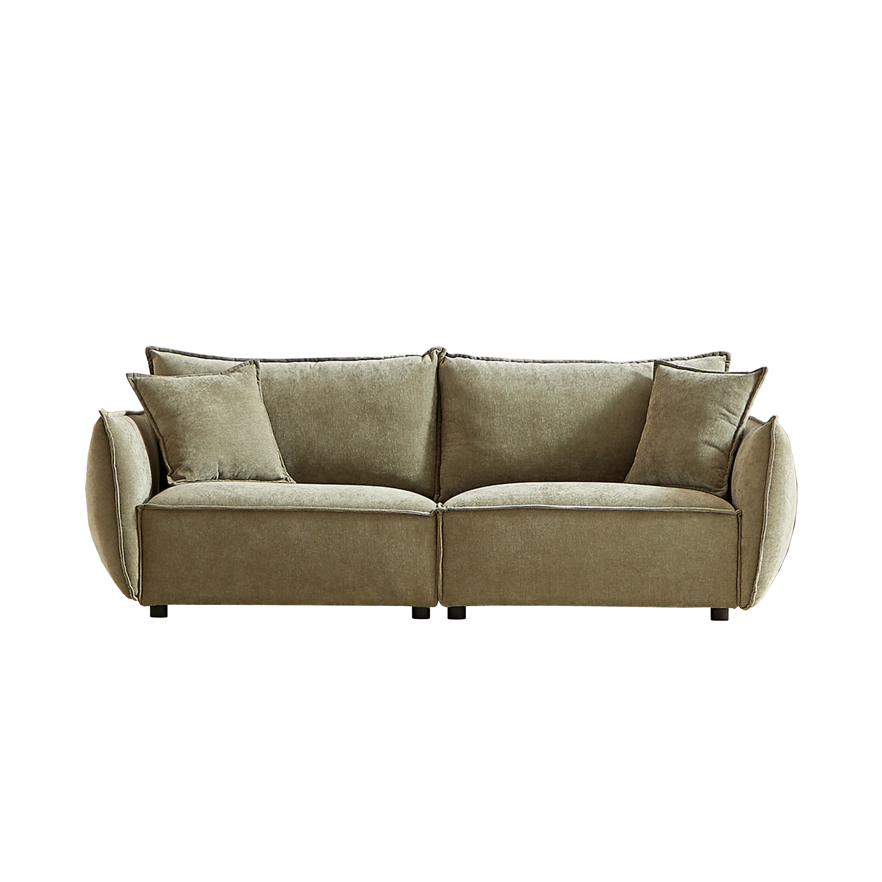 Walker Edison | Modern Chenille Wide Sofa with Pillows
