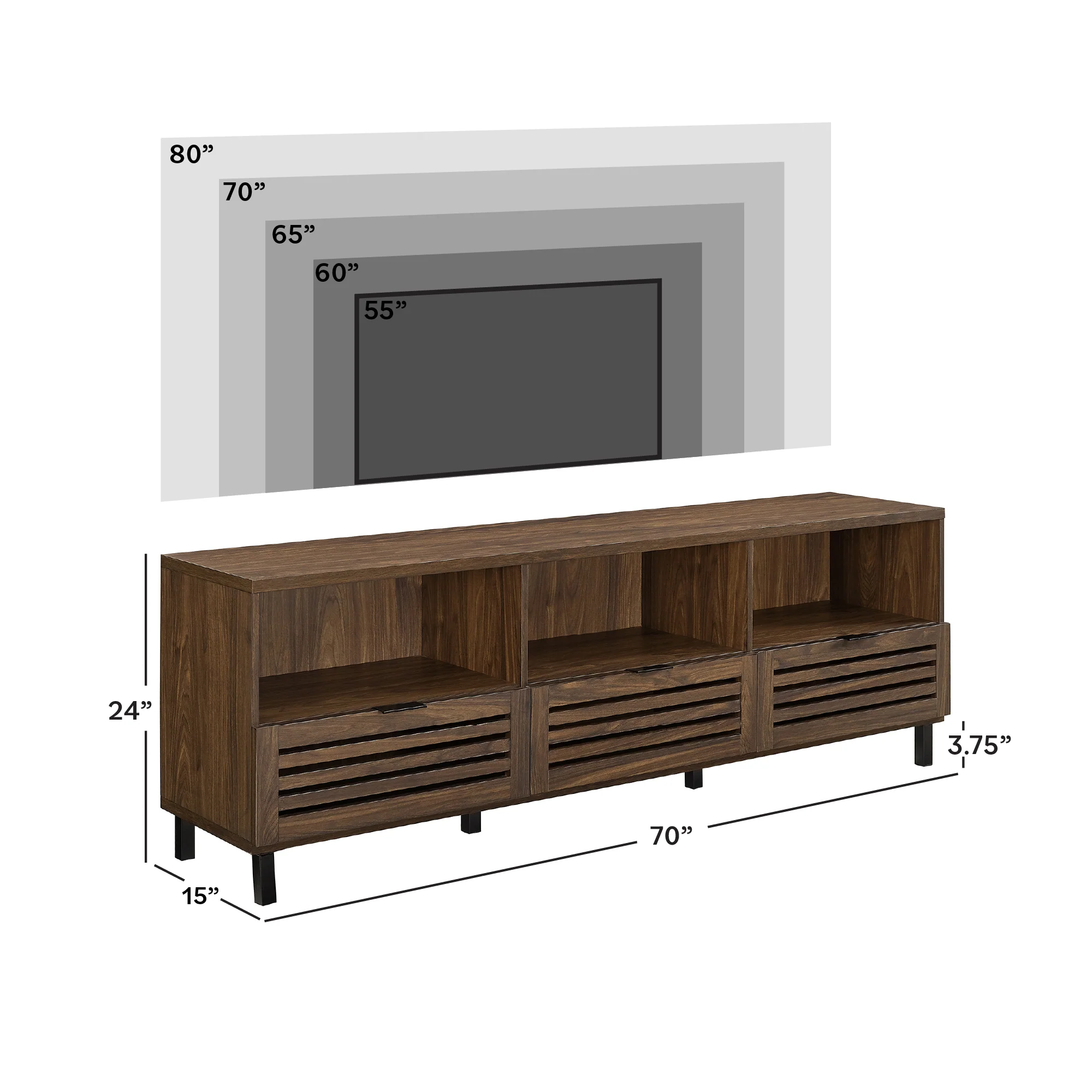 Jackson Slatted Media Console