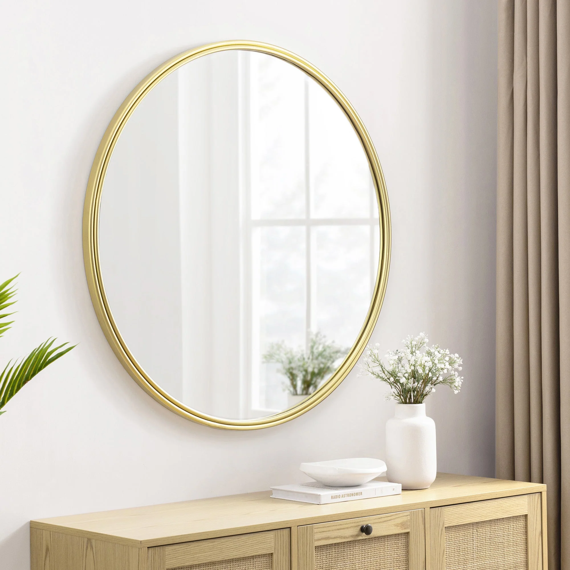 36 Double Ribbed Frame Mirror