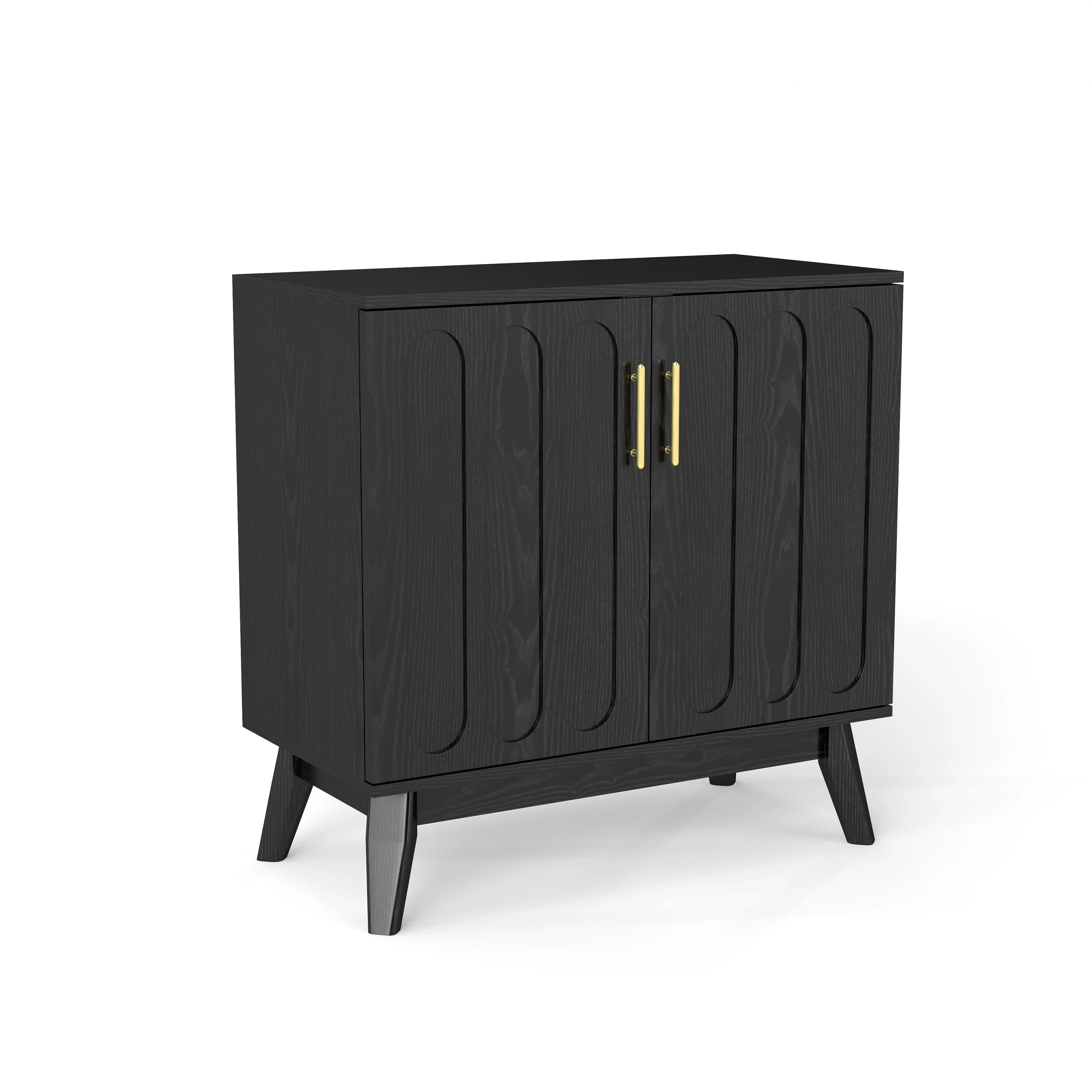 Walker Edison | Mid-Century Modern Fluted Accent Cabinet