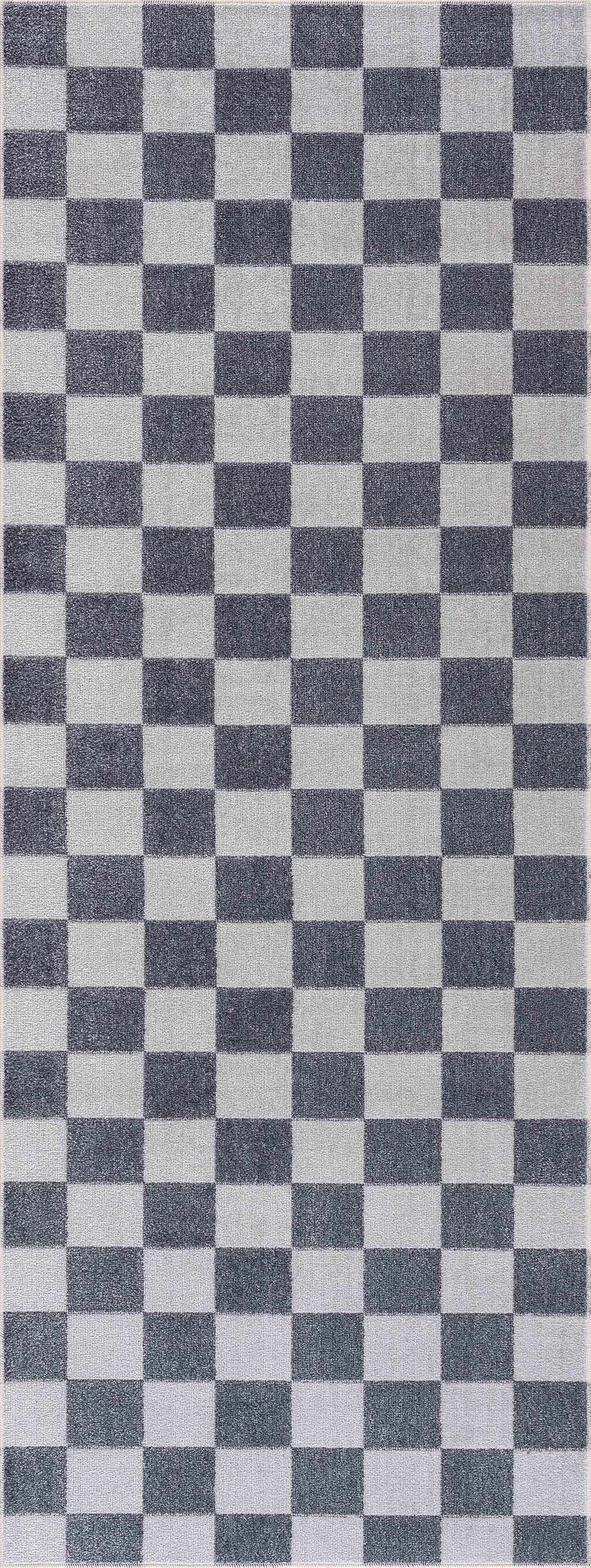 Boutique Rugs - Alie Gray Checkered Washable Area Rug