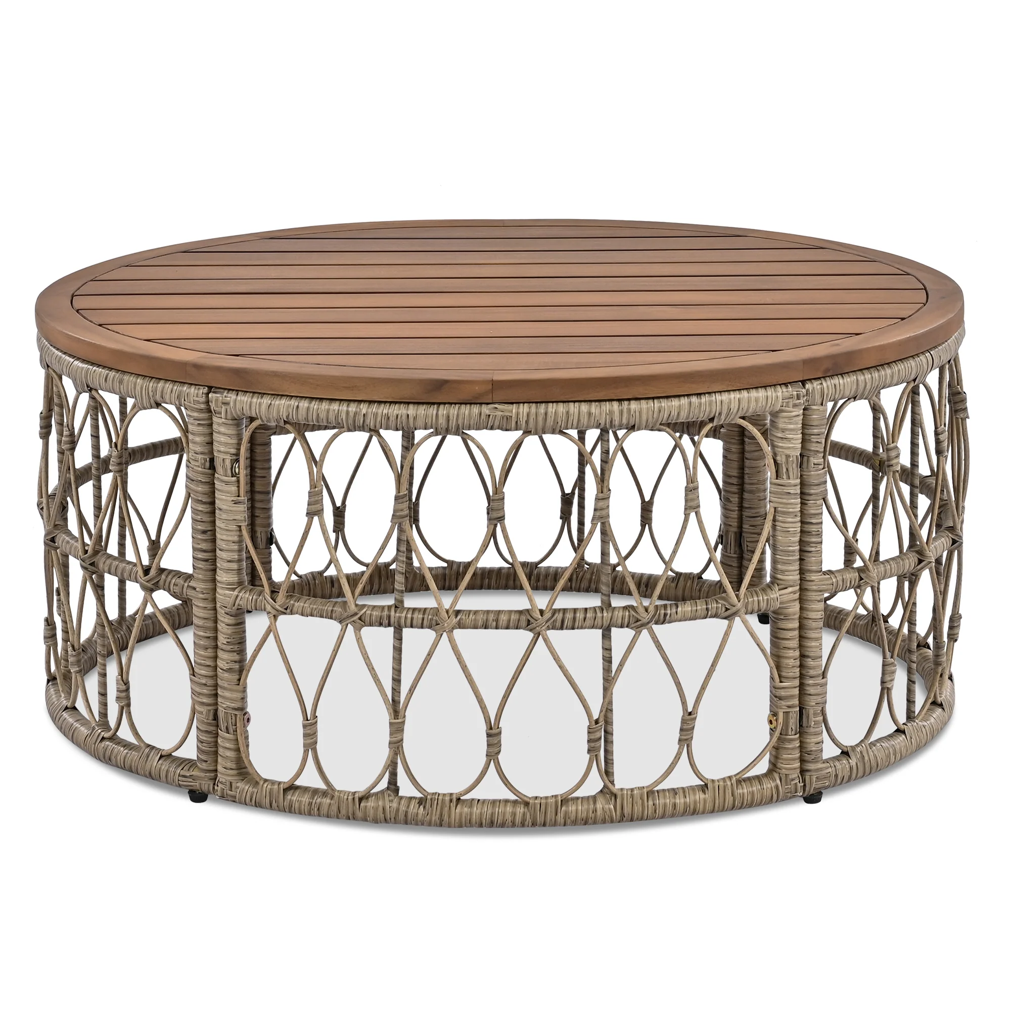 Walker Edison | Boho 4-Piece Outdoor Patio Sofa Set