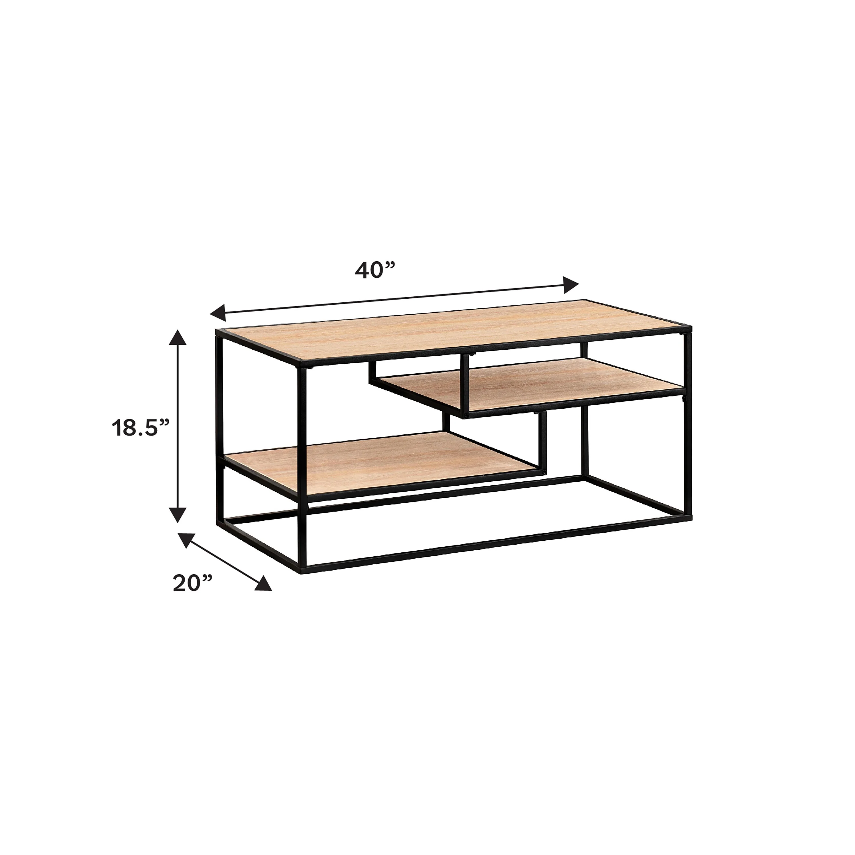 Maya 40 Contemporary Metal Coffee Table