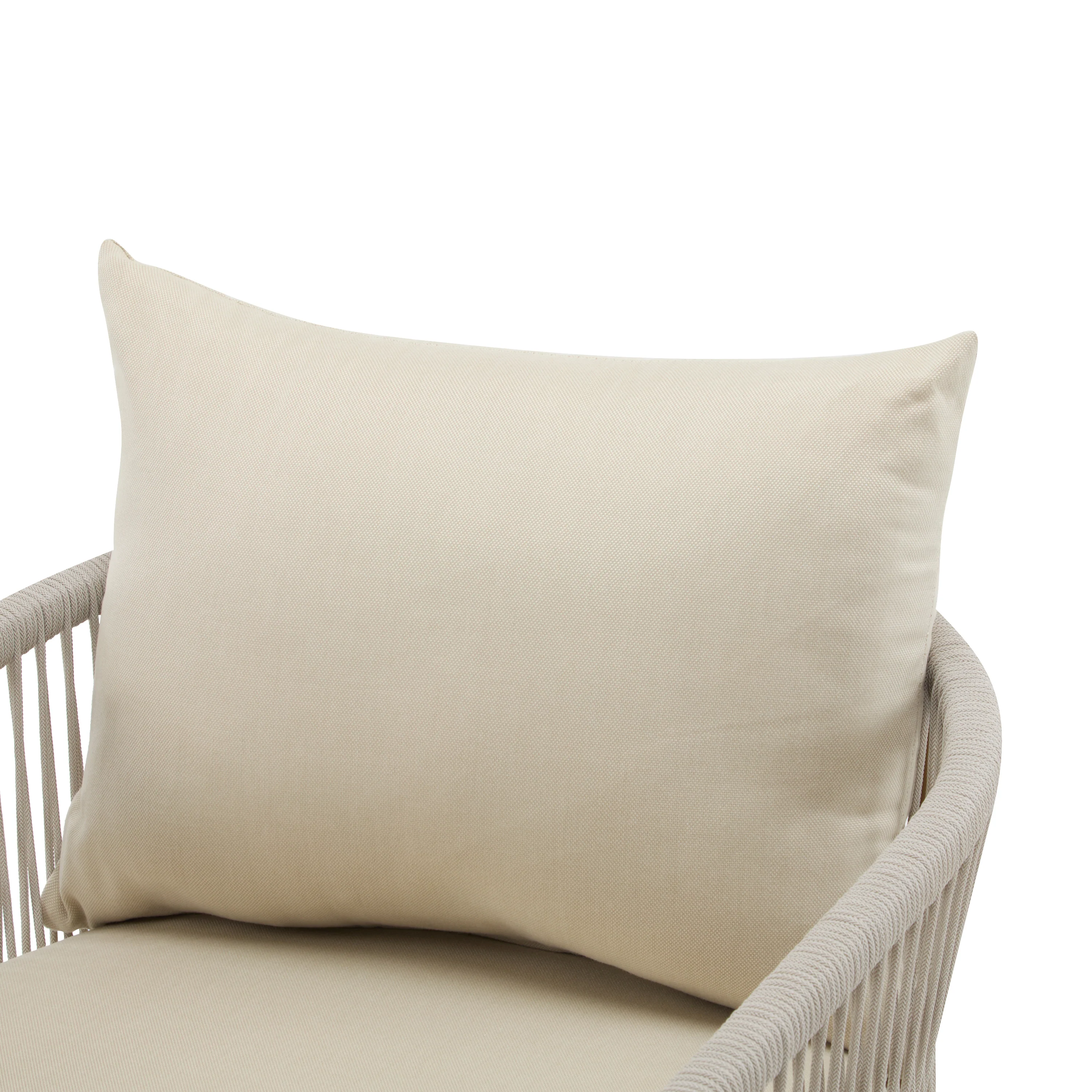 Walker Edison | Stylish Rope-Weave Design Curved Club Chair Set