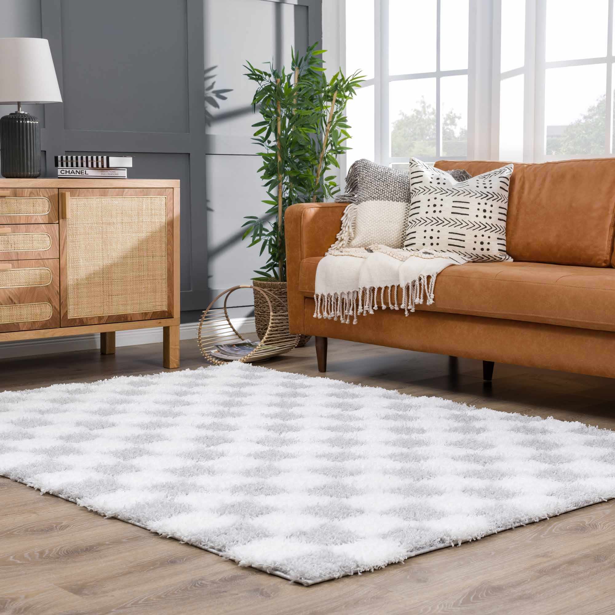 Boutique Rugs - Atira Gray Checkered Area Rug