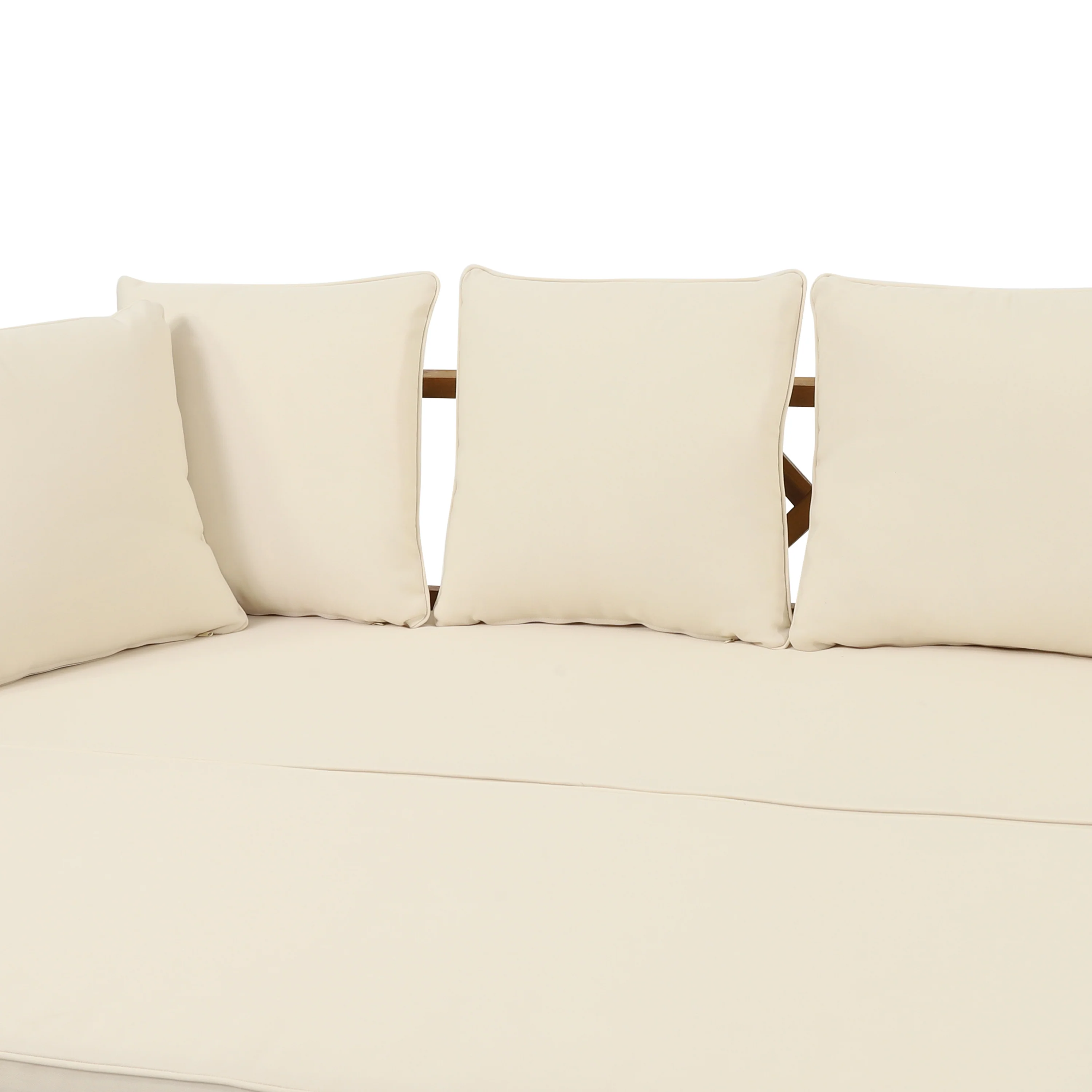 Walker Edison | Acacia Wood Outdoor Extendable Sofa into Daybed