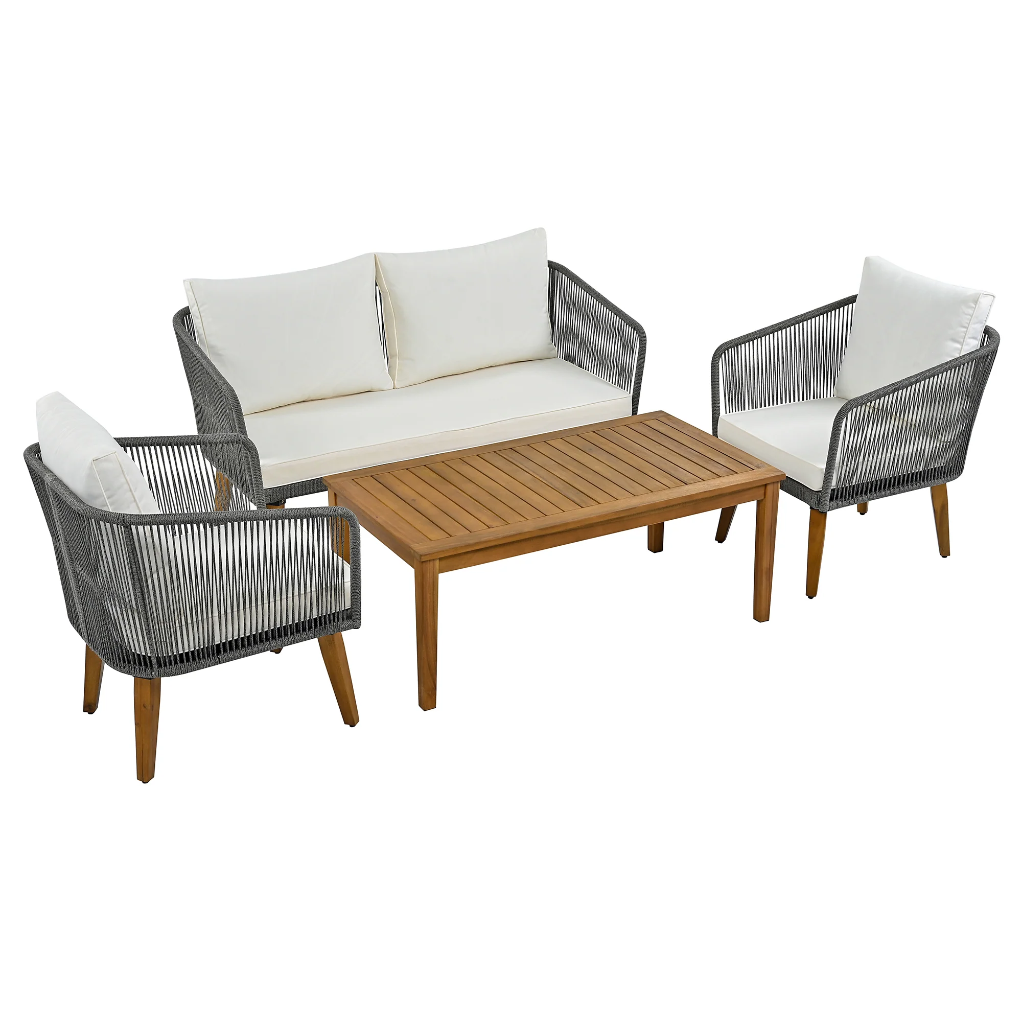 Walker Edison | Rope Patio Furniture Set