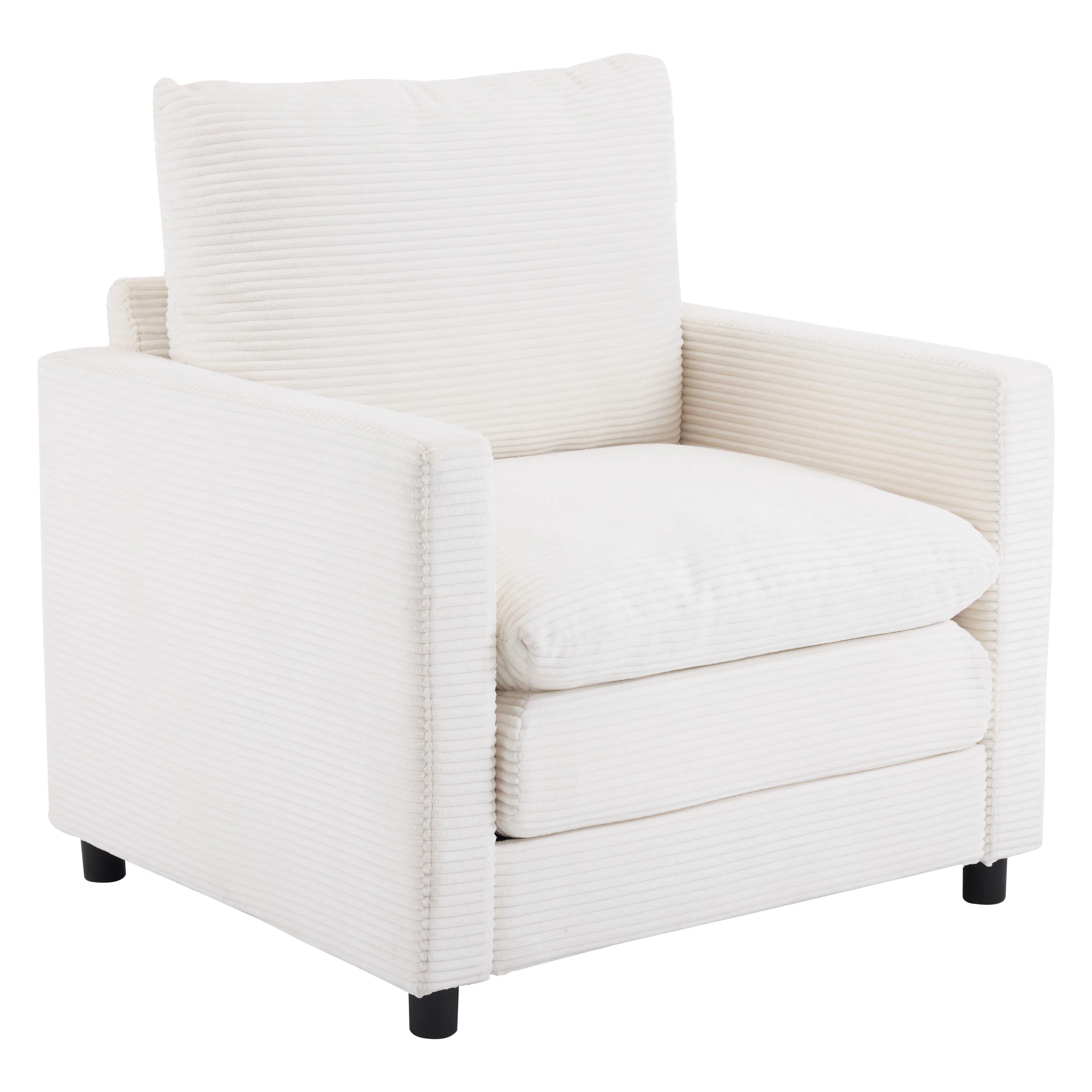 Walker Edison | Corduroy Armchair with Ottoman