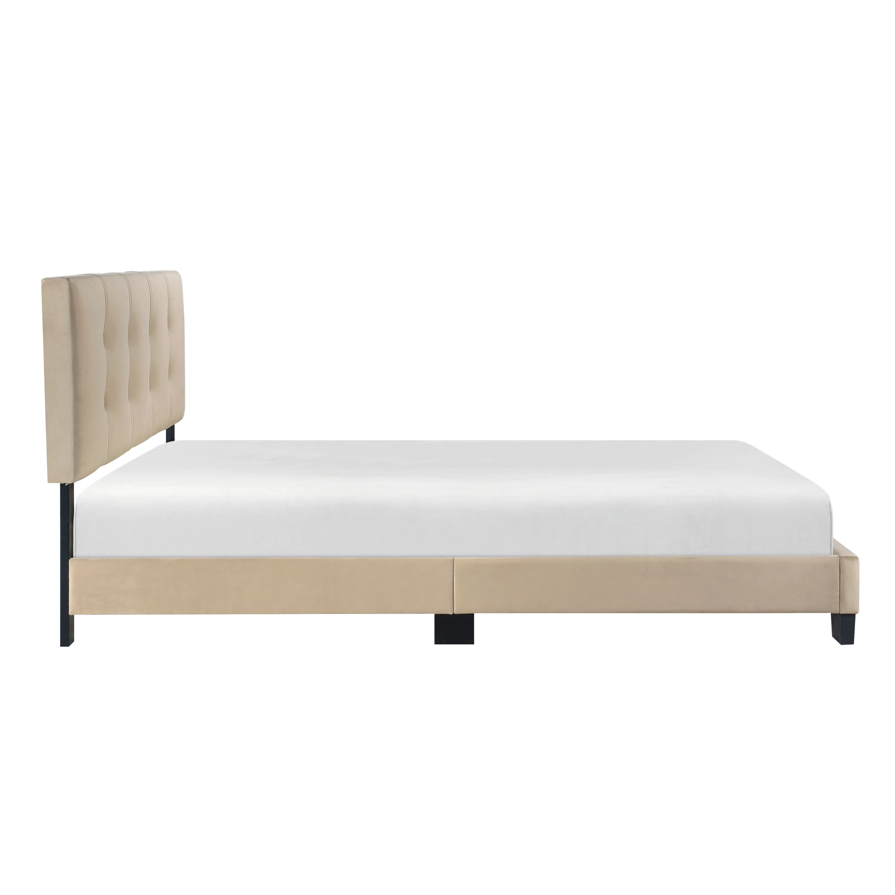 Walker Edison | Queen Velvet Platform Bed